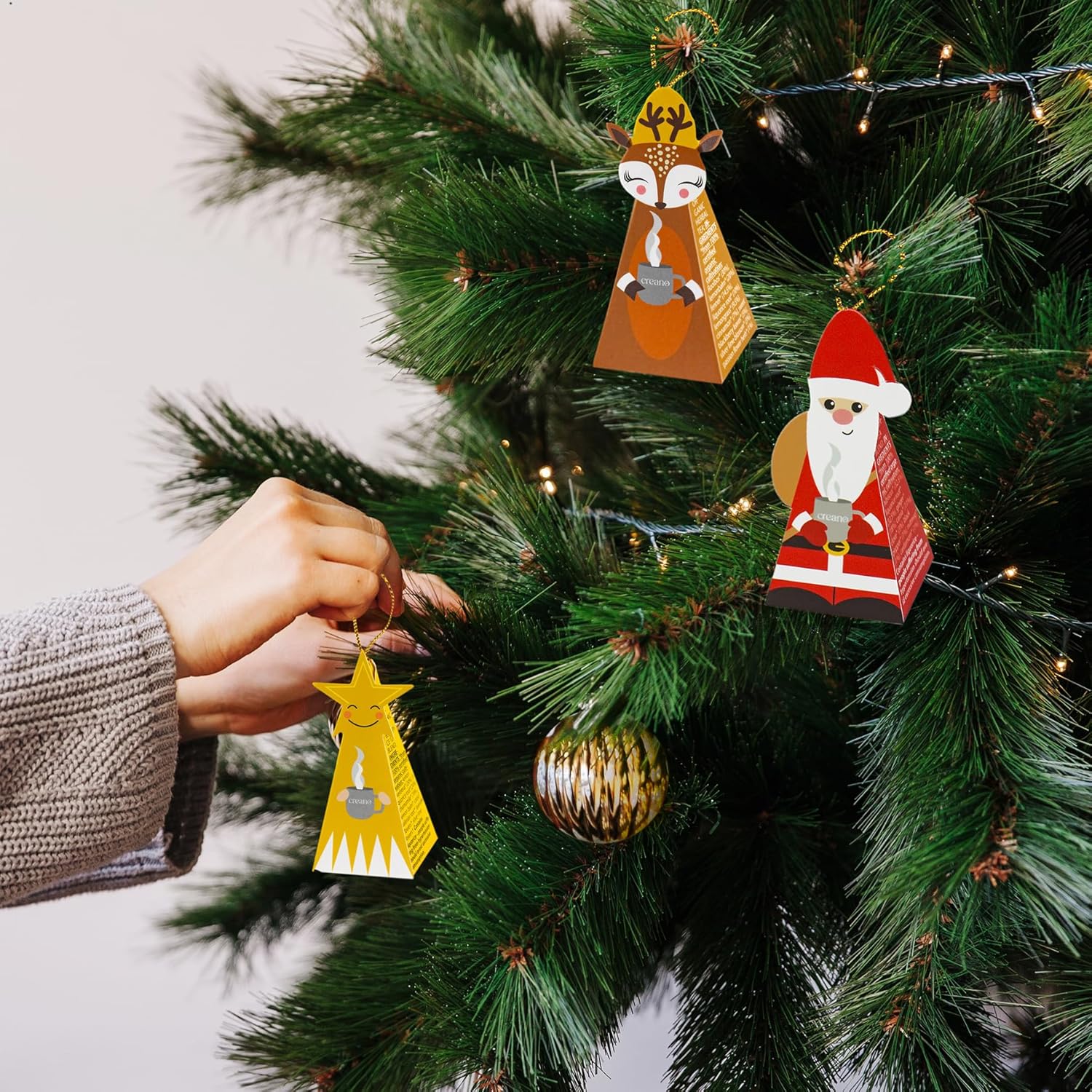 Thumbnail 4 de Creano Bio Wintertee Geschenkset „Niedliche Weihnachtsfiguren“ – 9 Pyramiden-Teebeutel in 9 Sorten
