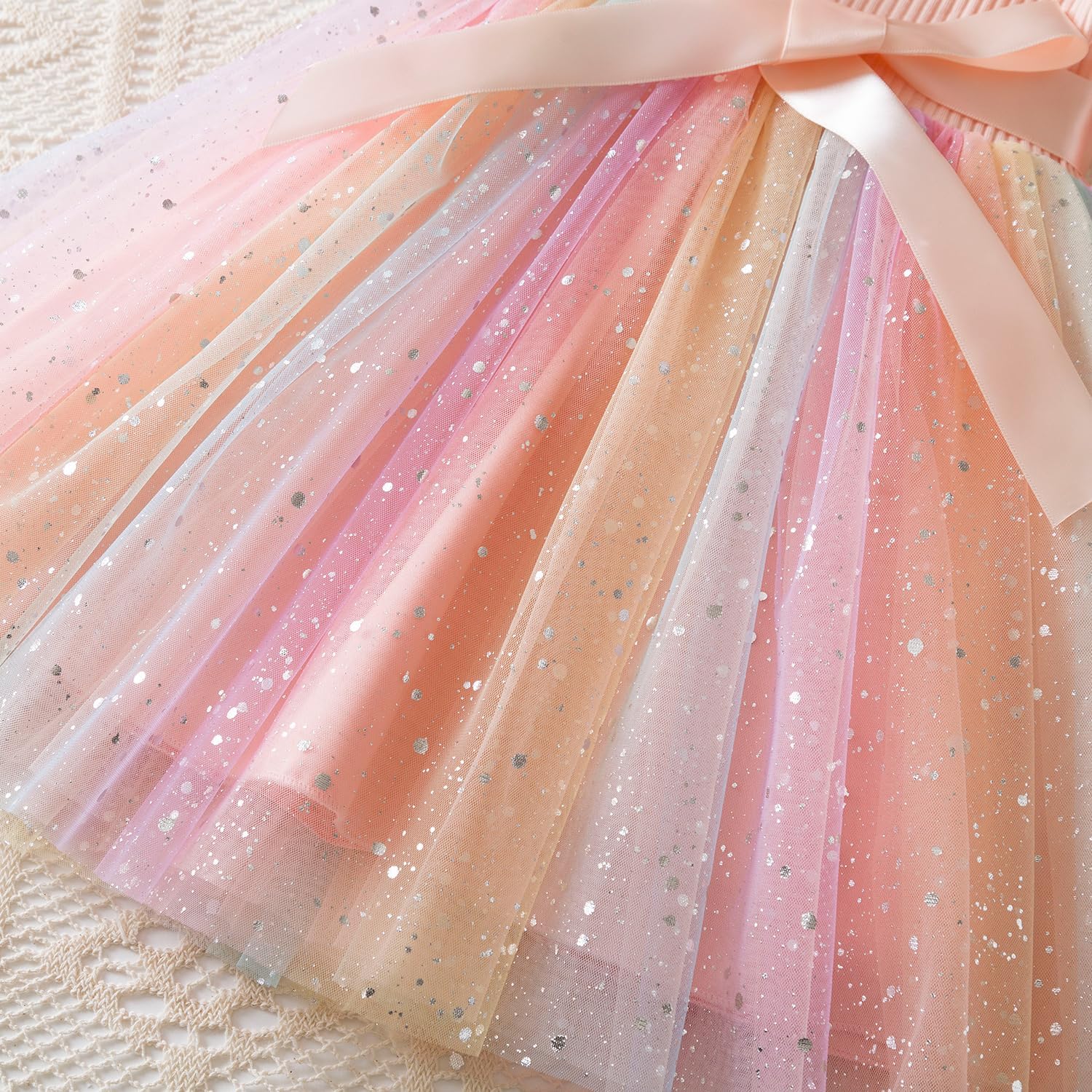 Thumbnail 4 de NNJXD Baby Girl Flower Embroidery Tulle Dress – Elegant Toddler Party Dress