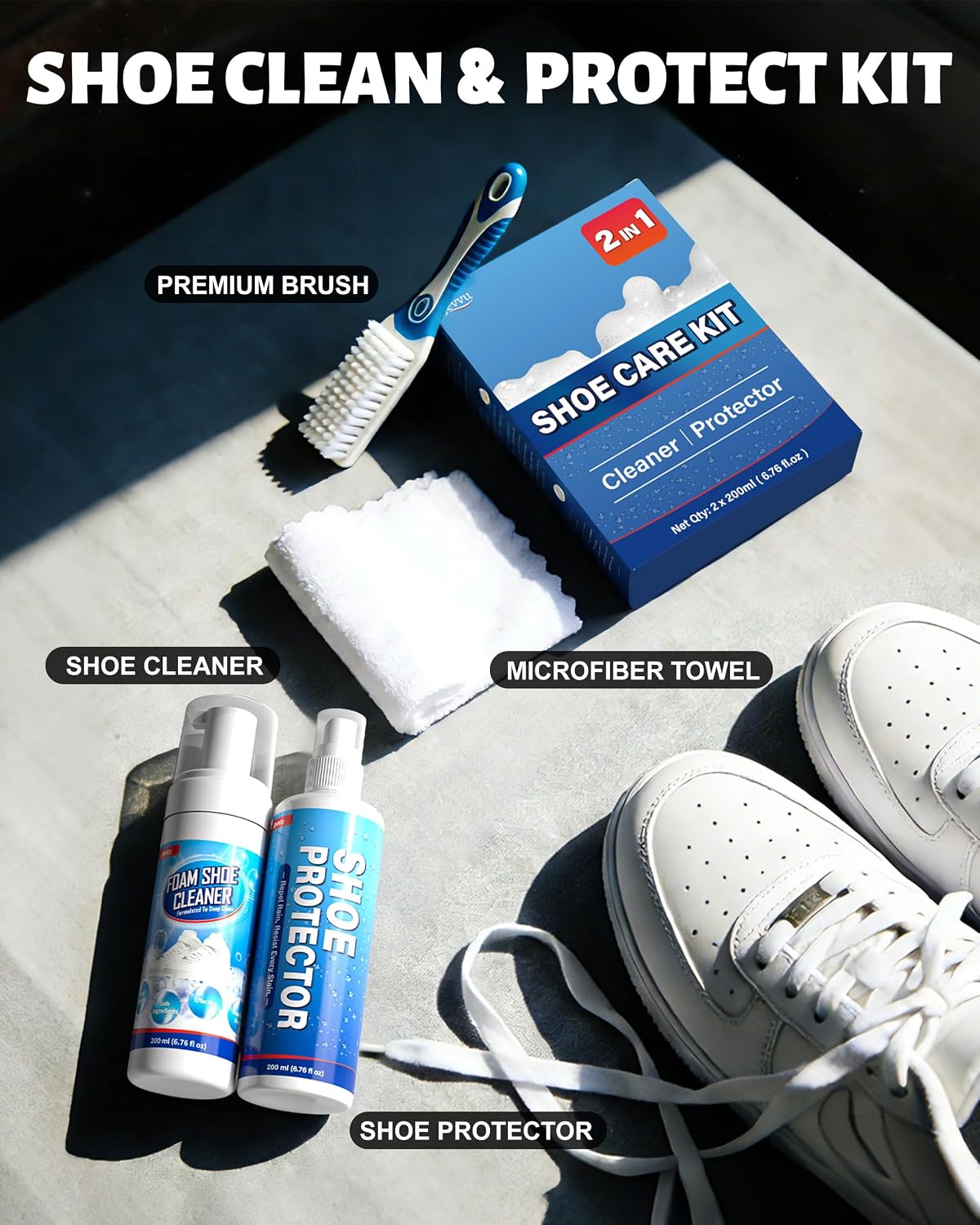 Thumbnail 6 de Jevvu Shoe Cleaner: 2-in-1 Cleaning Foam and Protective Spray Kit