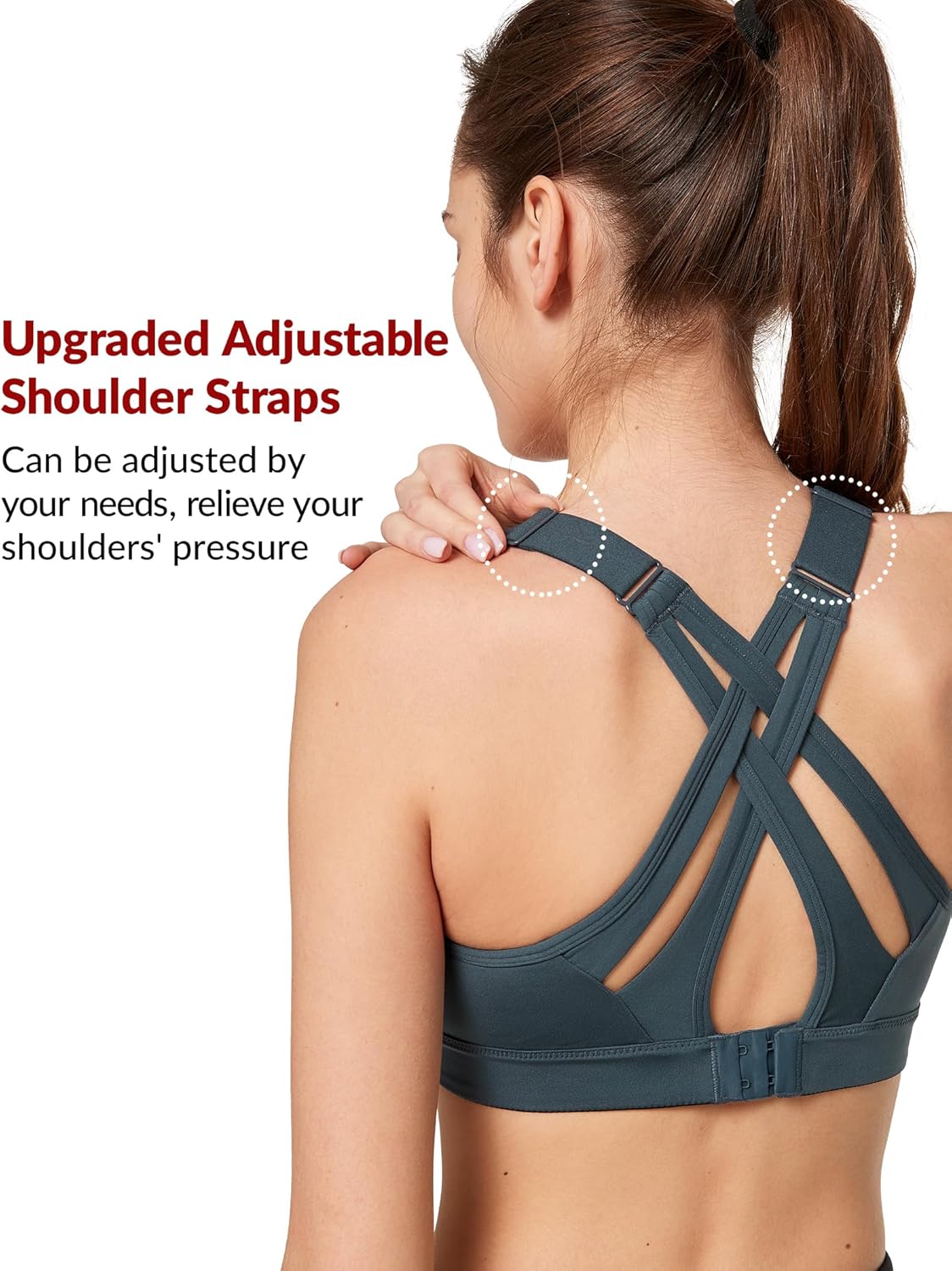 Thumbnail 2 de Yvette Sports Bra High Impact: Adjustable Criss-Cross Back for Full Support