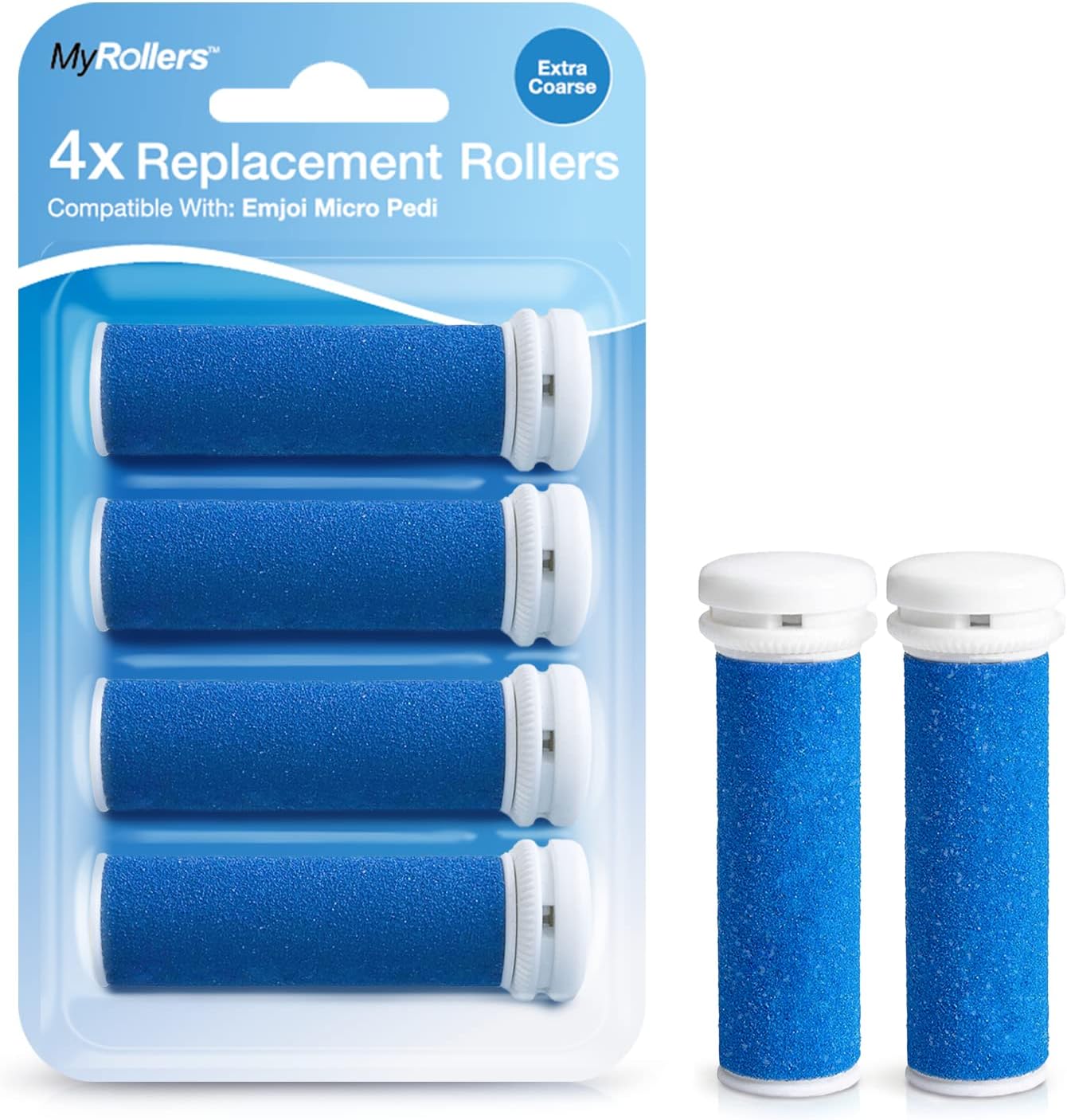 Thumbnail 6 de 4 x Super Coarse Micro Mineral Replacement Rollers for Emjoi Micro-Pedi (Full Set)