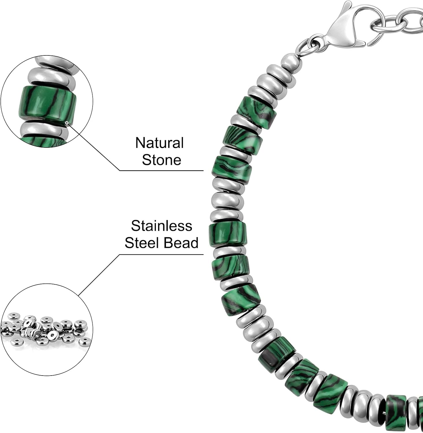 Thumbnail 4 de SIUMAL bracciale boho uomo in acciaio inox