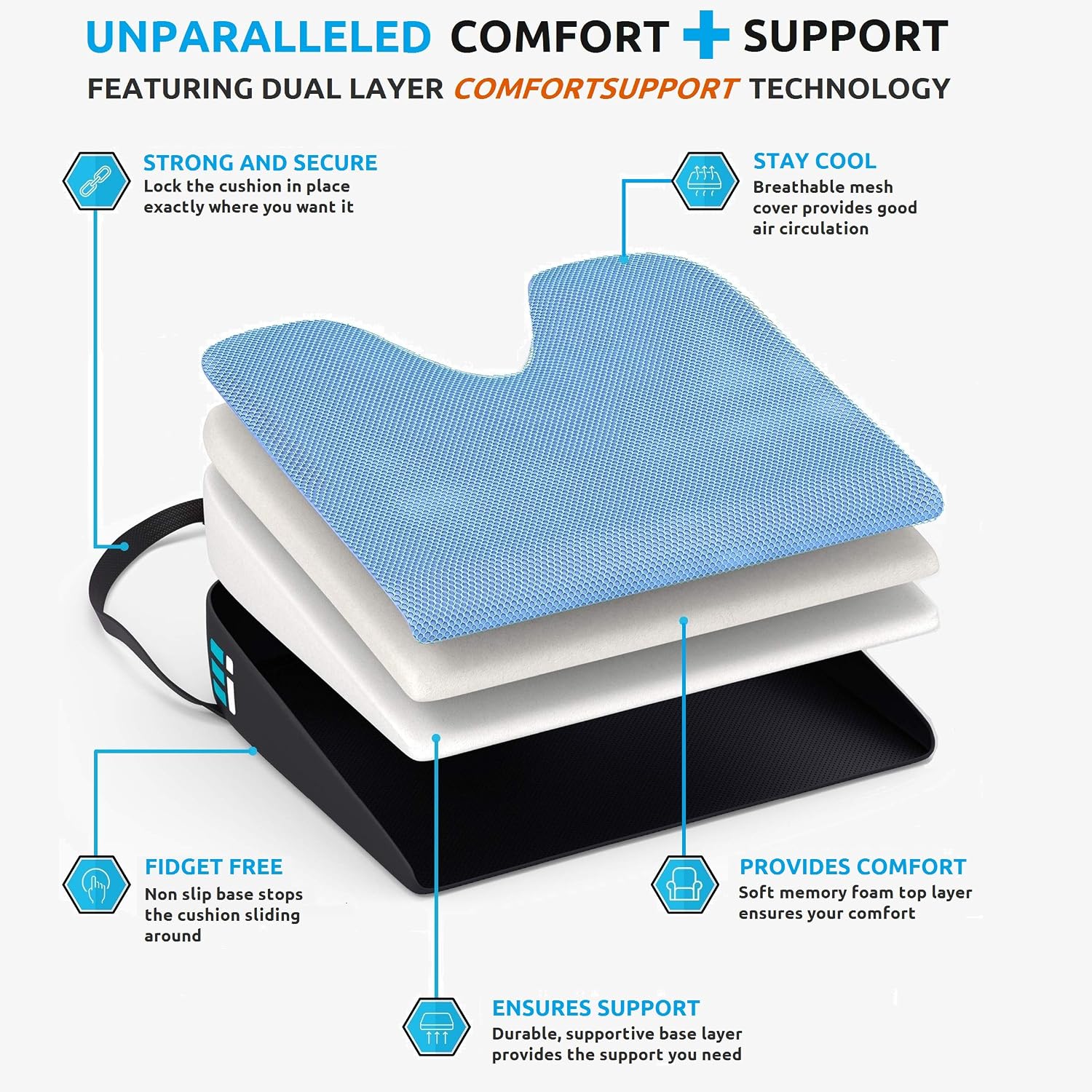 Detalle de Memory Foam Car Seat Cushion