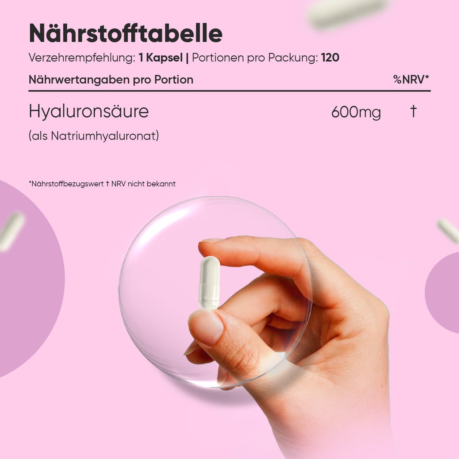 Thumbnail 2 de WeightWorld Hyaluron Kapseln (600 mg) – 120 vegane Kapseln mit Hyaluronsäure, 4 Monate Vorrat