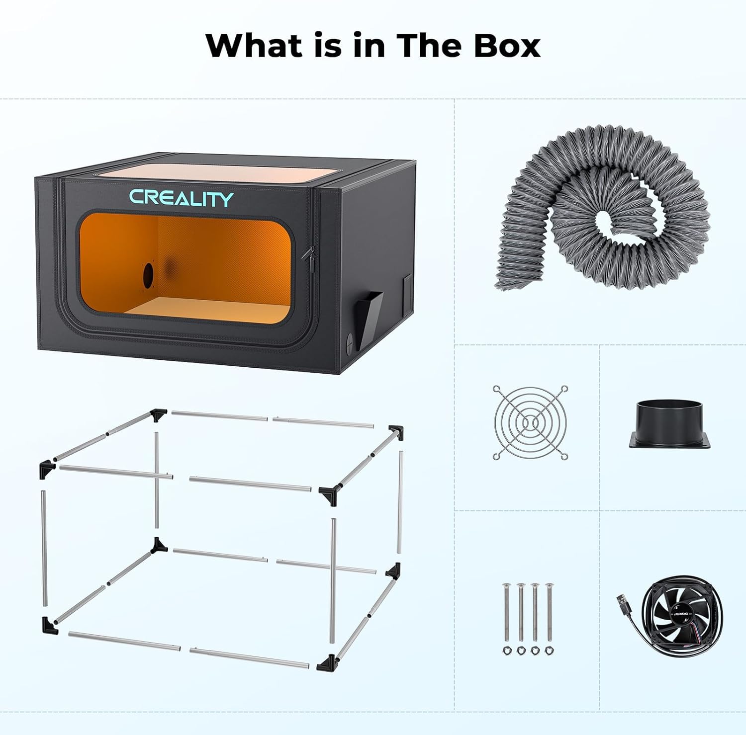 Thumbnail 4 de Creality Laser Engraver Enclosure 2.0, 720 x 720 x 400 mm with Ventilation Fan