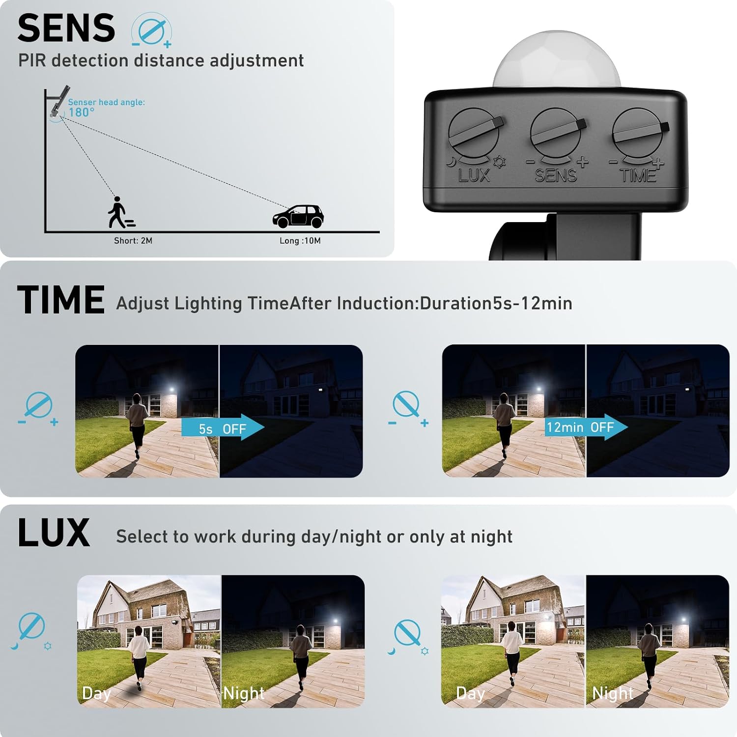Detalle de Projecteur LED 100W détecteur 2-pack 🔦