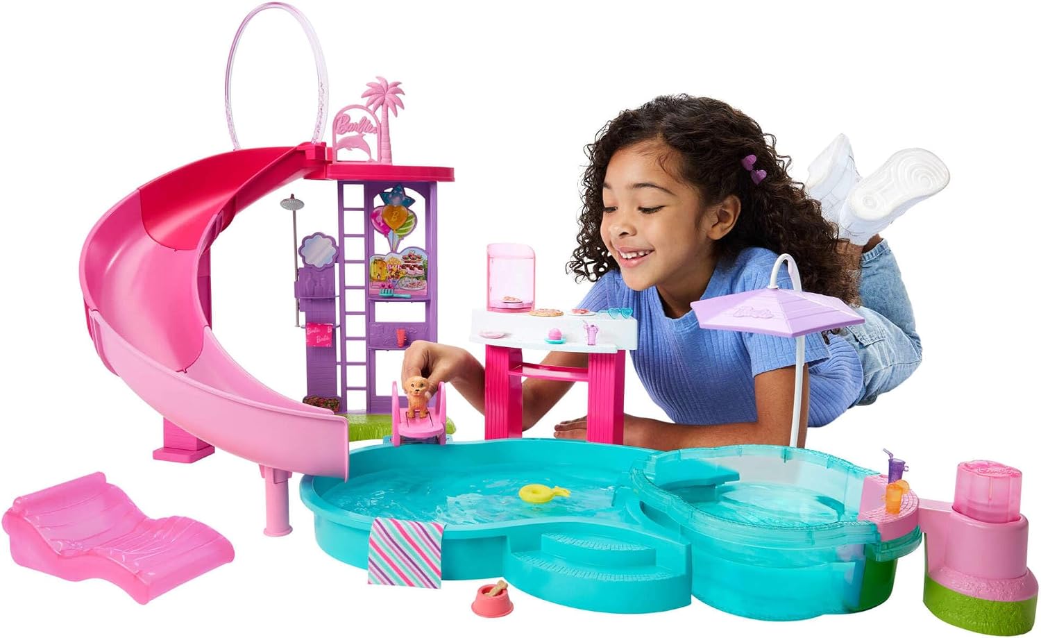 Detalle de Barbie Dream Pool playset JKG83 with 6 areas