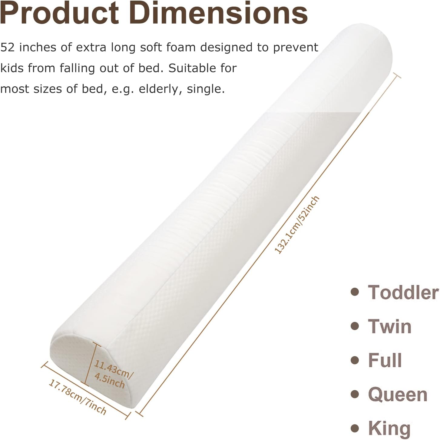 Thumbnail 3 de YIHATA Bed Guard for Toddlers: Long Foam Portable Bed Rail with Water-Resistant Cover