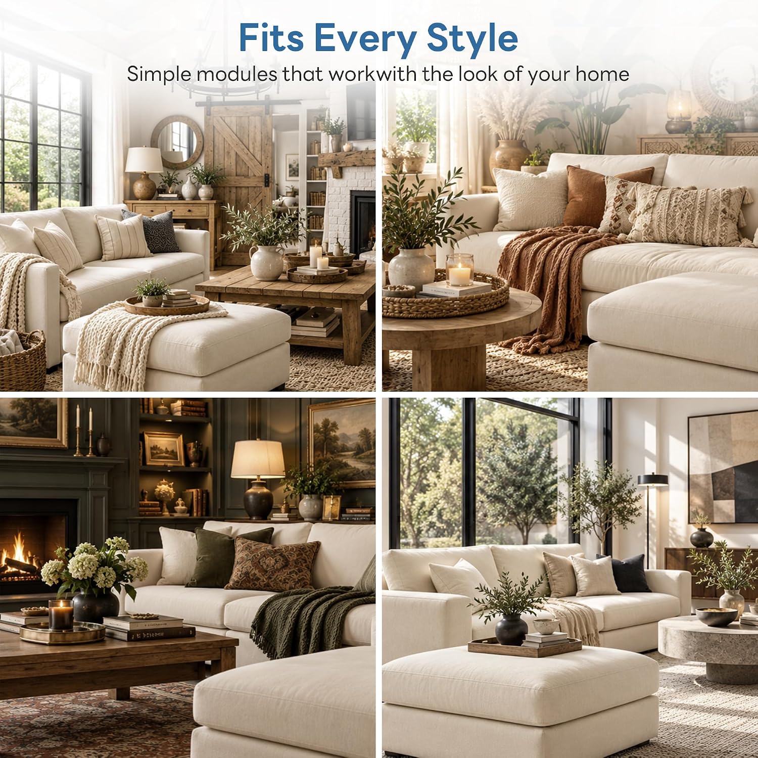 Detalle 2 de Iroomy ZLUS-MDL006-3S+O L-Shaped Modular Sectional Sofa with Ottoman, Chenille