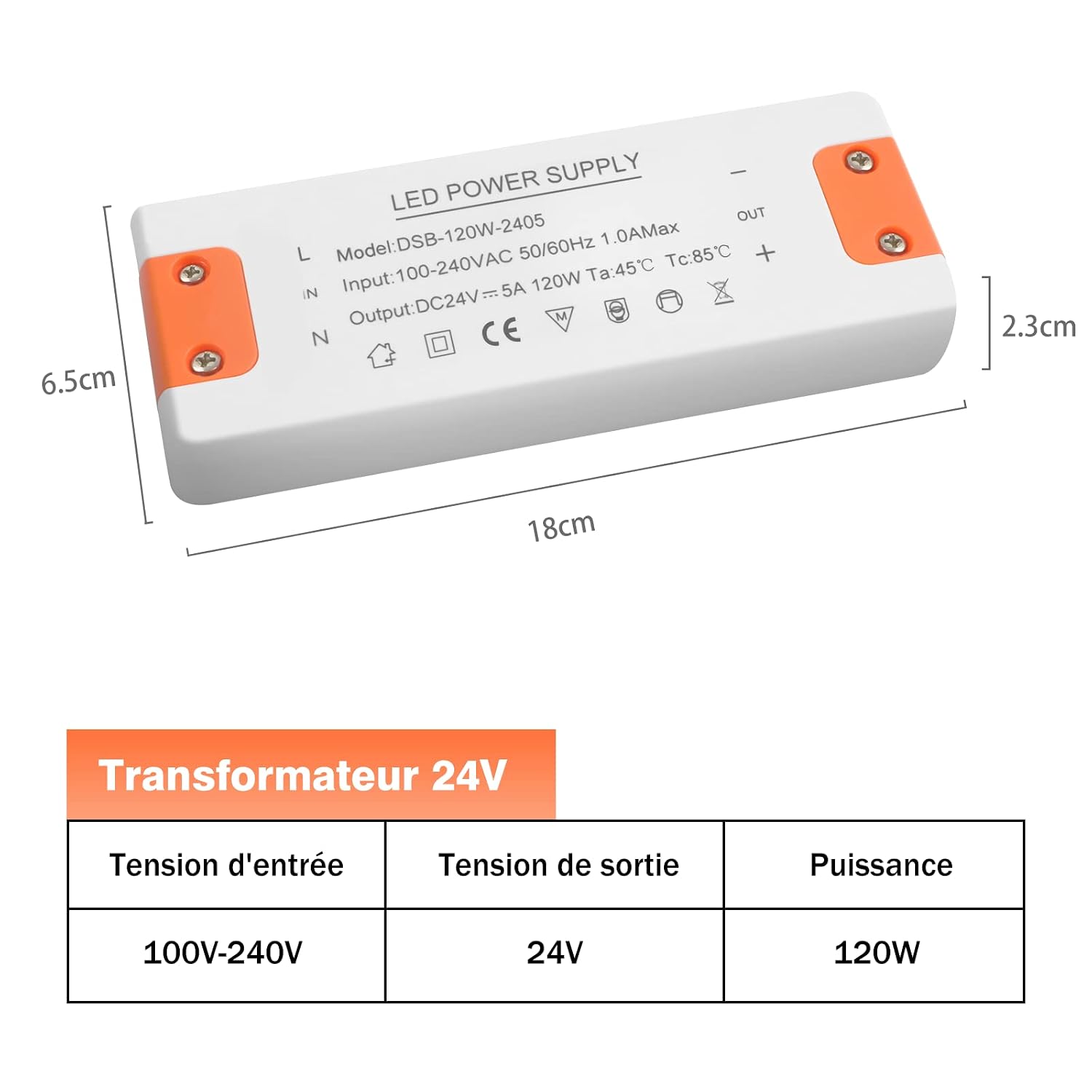 Thumbnail 1 de 24V LED-Trafo 120 W für G4, 5 A