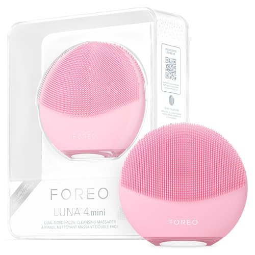 Detalle de FOREO LUNA 4 mini – Brosse nettoyante et massante visage en silicone, Pearl Pink