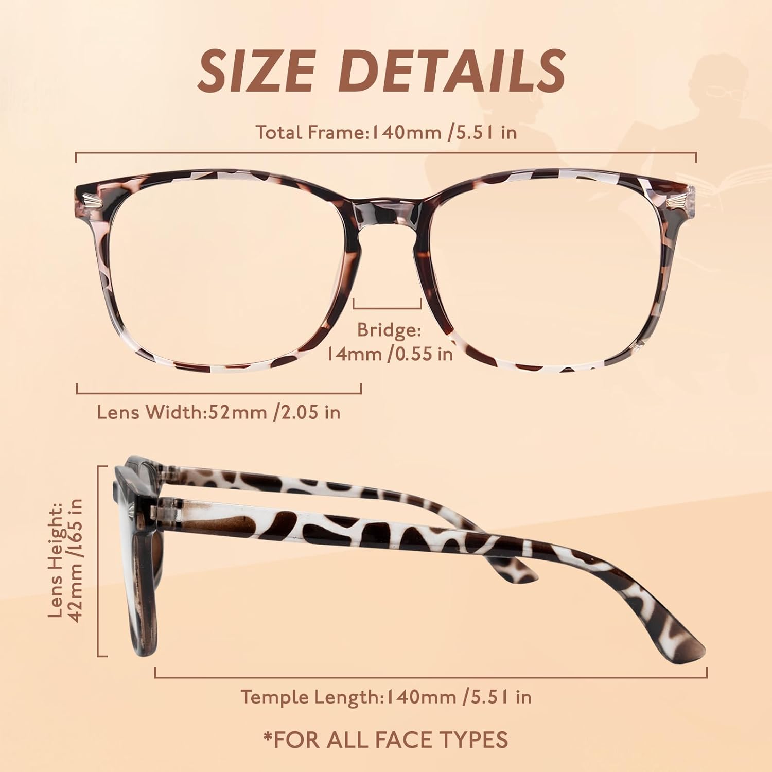 Detalle de CHEERS DEVICES Reading Glasses for Women and Men — Blue Light Readers with Flexible Hinges (1.5x) in Multiple Frames
