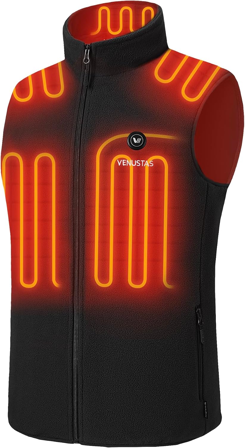Detalle de Venustas Venustas-6000 Heated Fleece Vest with 6 Zones and 36Wh Battery