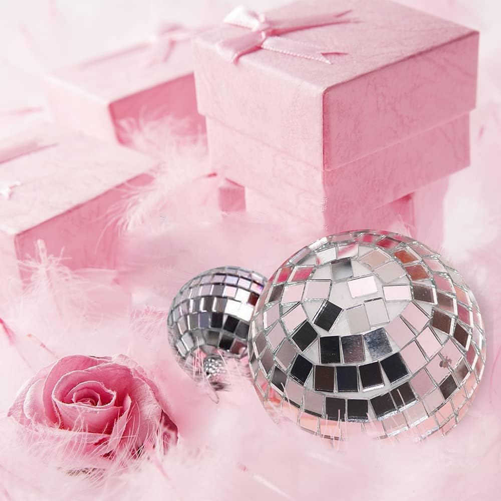 Detalle de 21 Pcs Mirror Disco Ball Set (3–6 cm) for Hanging Decor