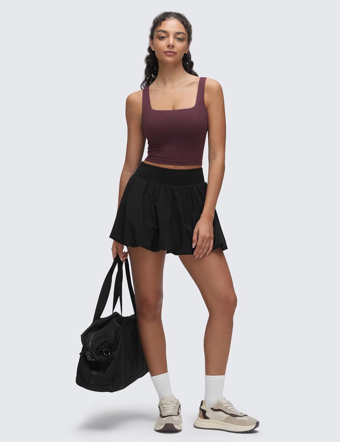 Detalle de CRZ YOGA Butterluxe : soutien-gorge sport rembourré à col carré pour yoga & Pilates
