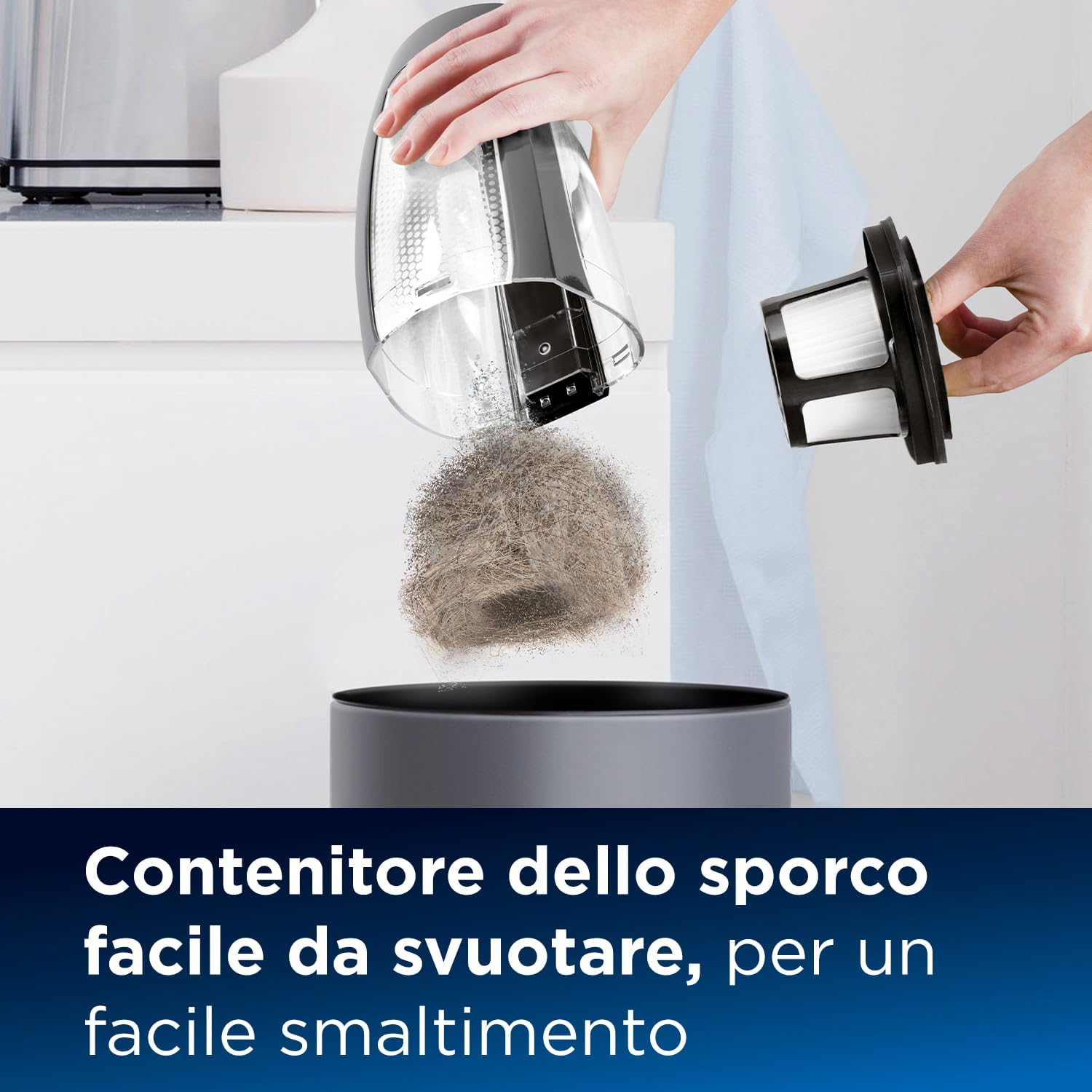 Thumbnail 4 de Bissell Pet Hair Eraser 2278N aspirapolvere portatile senza fili per peli di animali, rullo motorizzato 14,4V