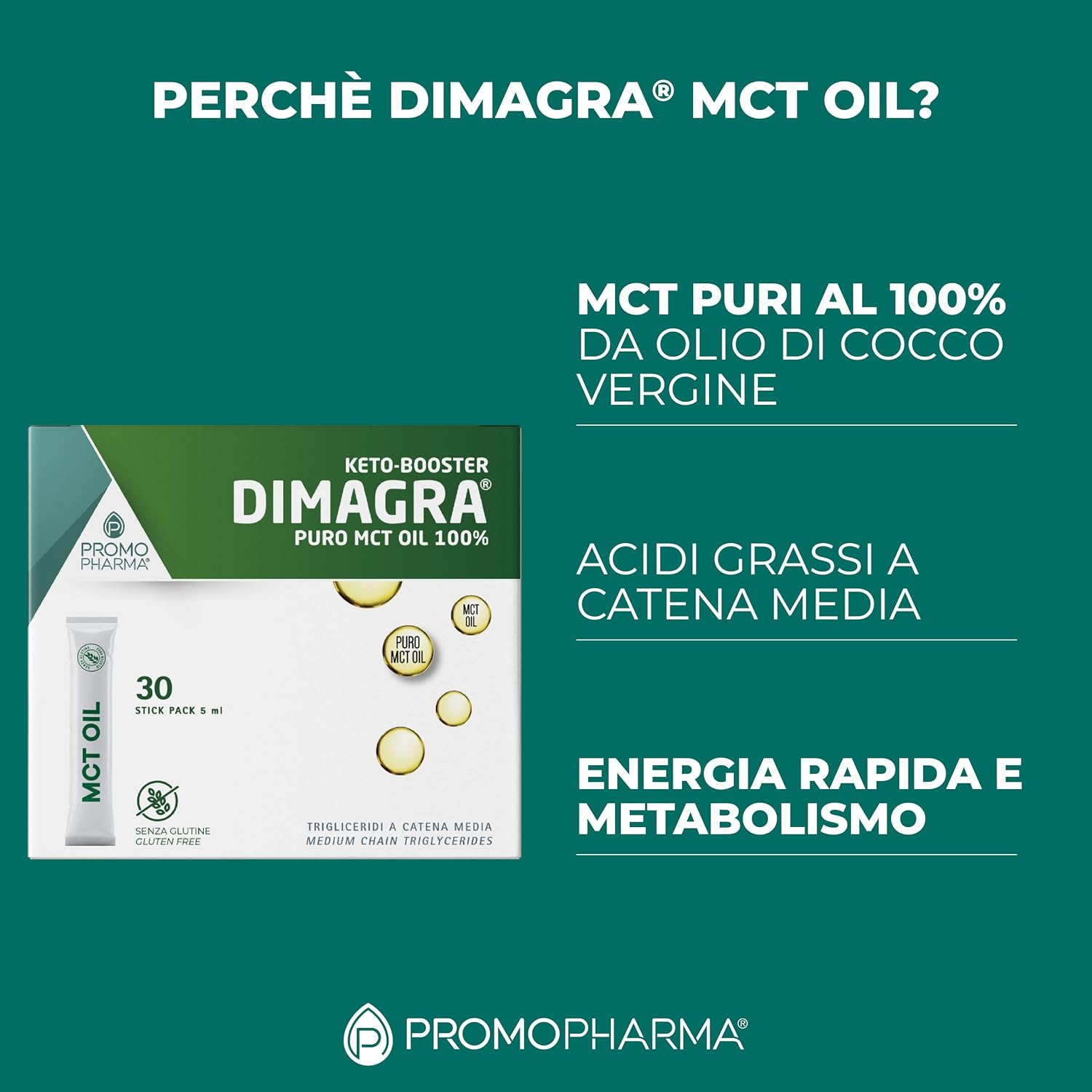 Thumbnail 2 de Dimagra MCT Oil 100% (MCT puri al 100%) in stick da 5 ml per dieta chetogenica