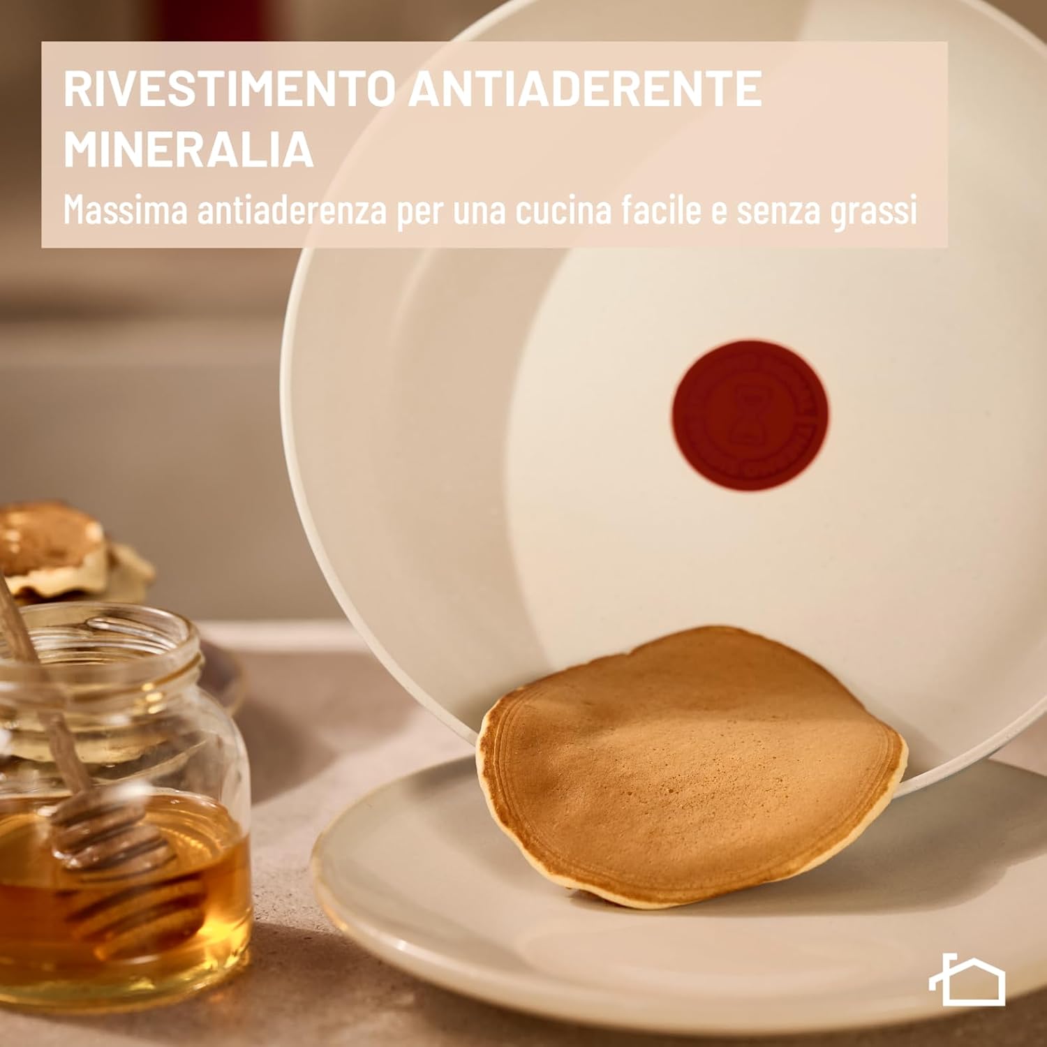 Detalle de Lagostina Brezza Padella Antiaderente Ø 24 cm con rivestimento Mineralia e Thermo-Signal
