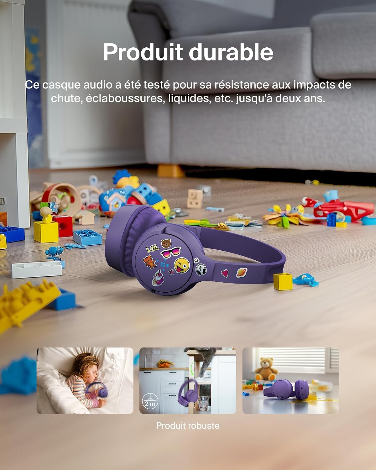 Thumbnail 4 de Belkin SoundForm Mini Casque Enfants 30 h