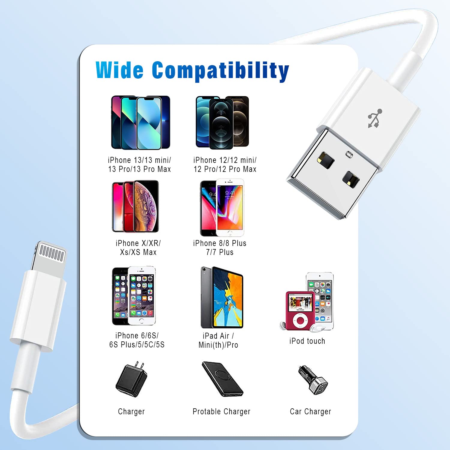 Thumbnail 6 de Apple Lightning Cable 3ft 3-Pack fast charging