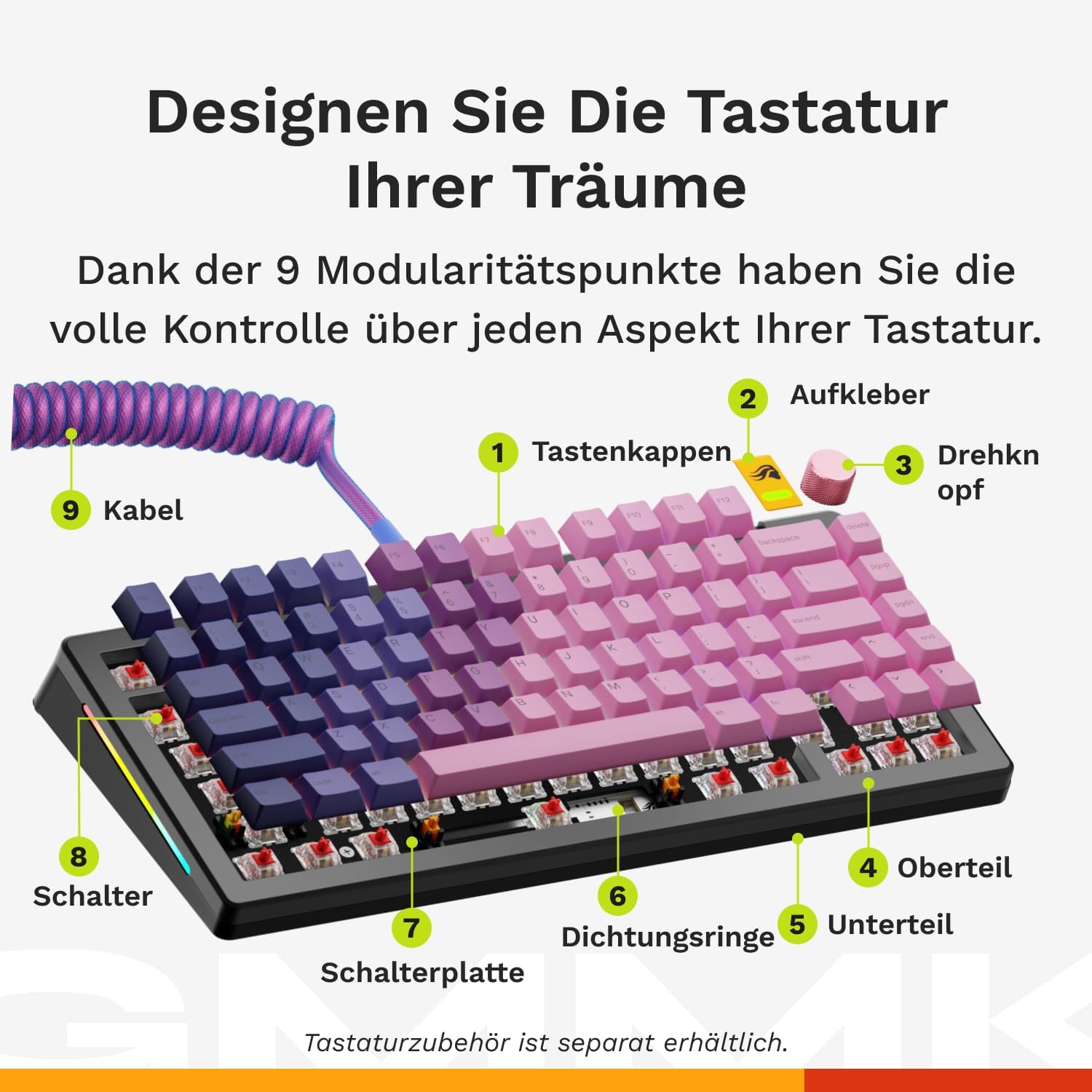 Thumbnail 5 de GLORIOUS GMMK 3 PRO HE TKL 75% Tastatur