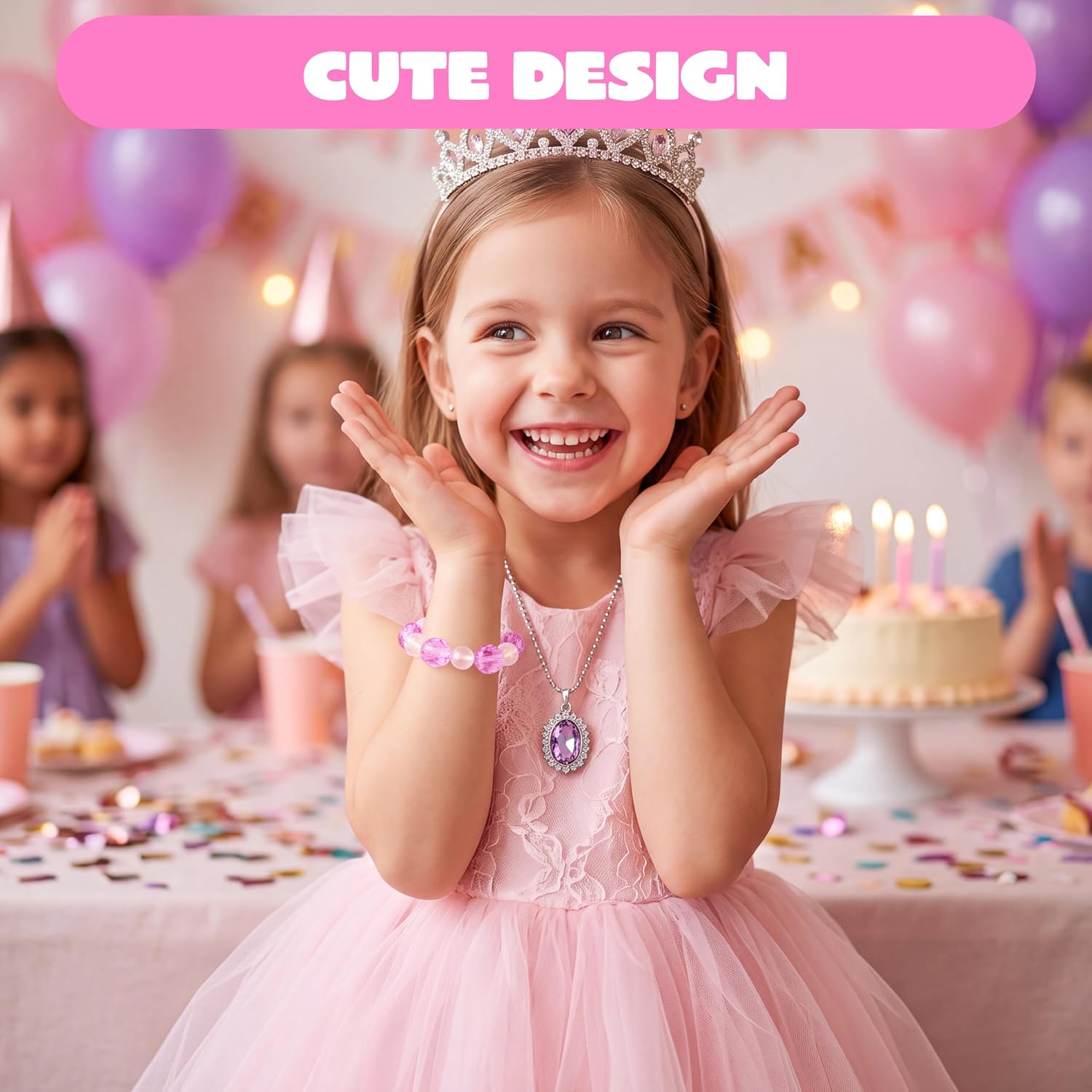 Detalle de JOYIN Kids Dress-Up Jewelry Set, 10 Pieces