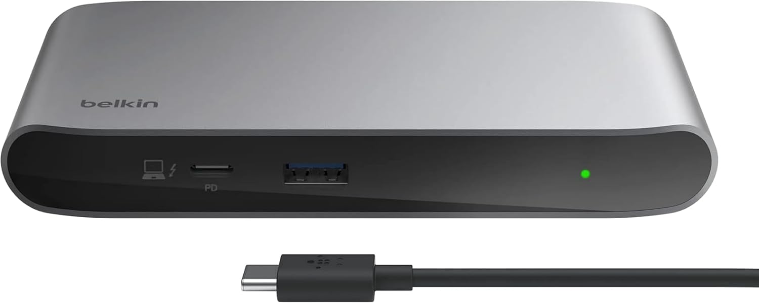 Detalle de Belkin INC013qcSGY Thunderbolt 4ドッキングステーション、40Gbps・最大96W給電・デュアル4K対応