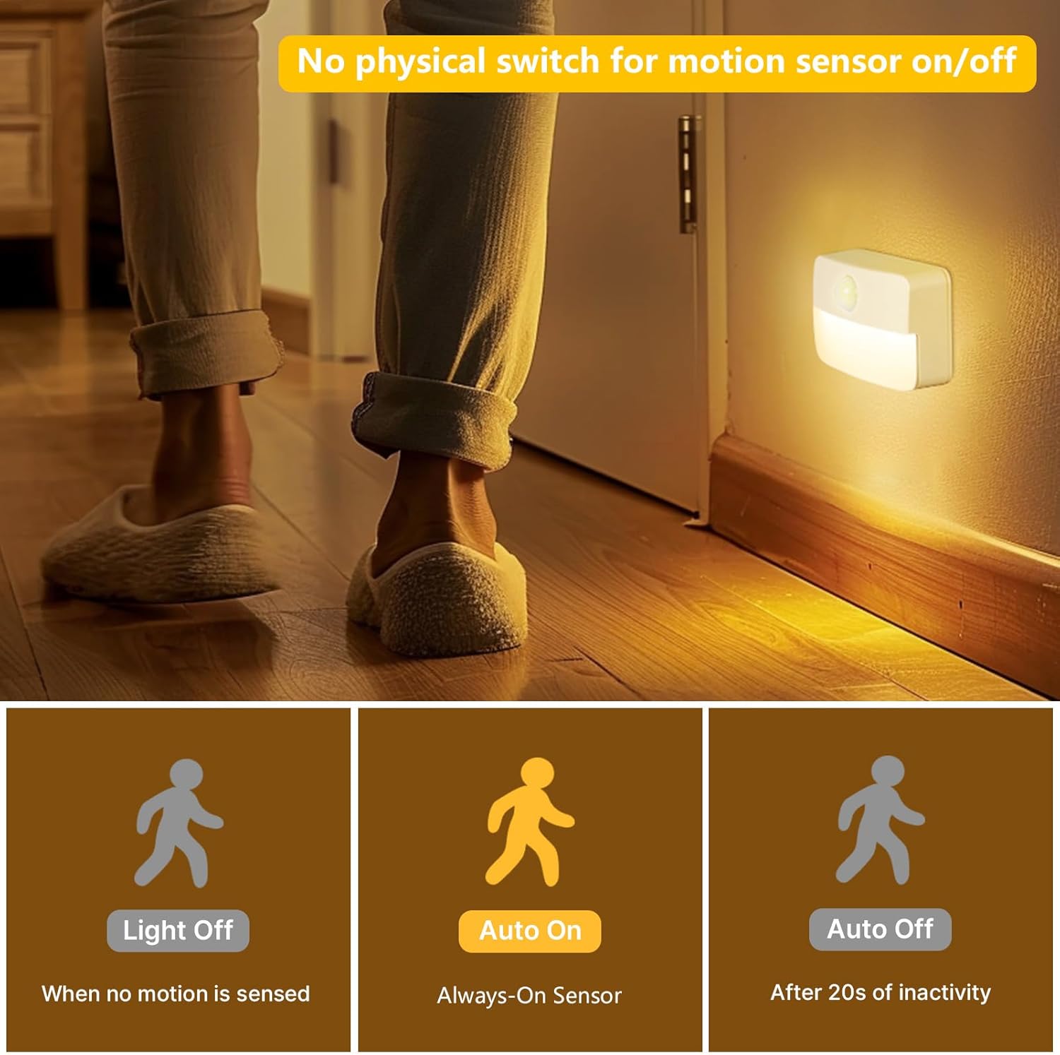 Detalle de Motion Sensor Stair Light 8-Pack for Indoor Use