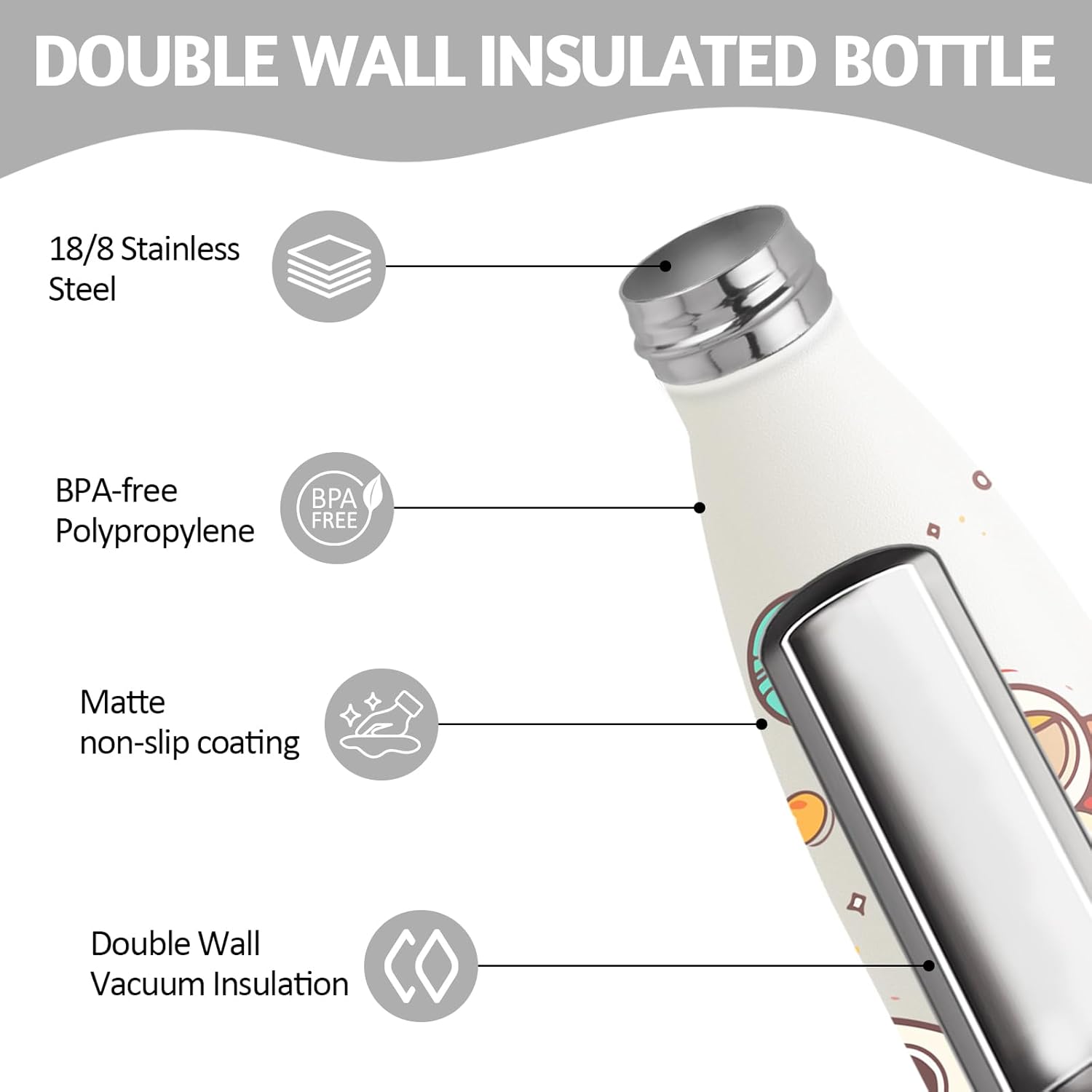 Thumbnail 1 de Motswedi cantimplora 500 ml acero inoxidable