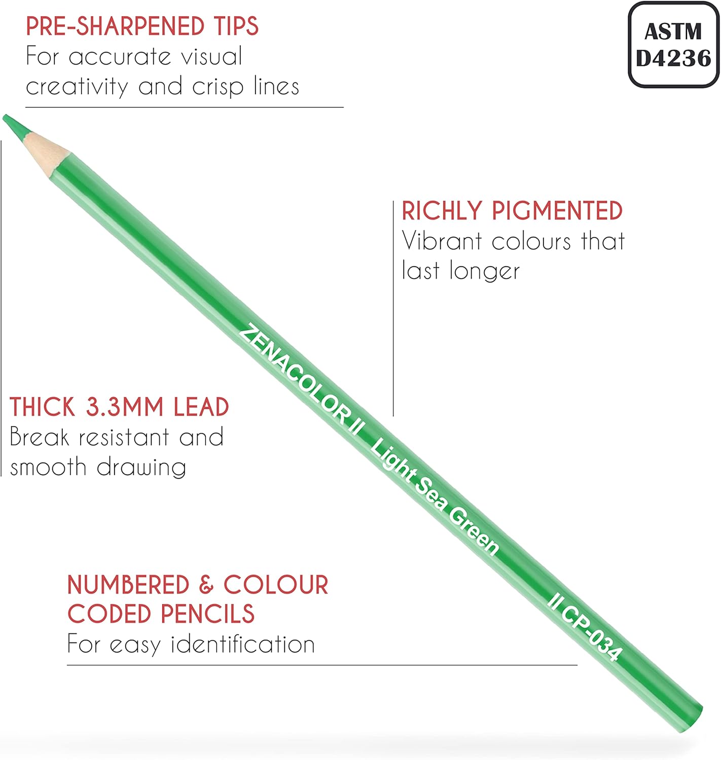 Detalle de Zenacolor 72 Colouring Pencils Metal Box 72