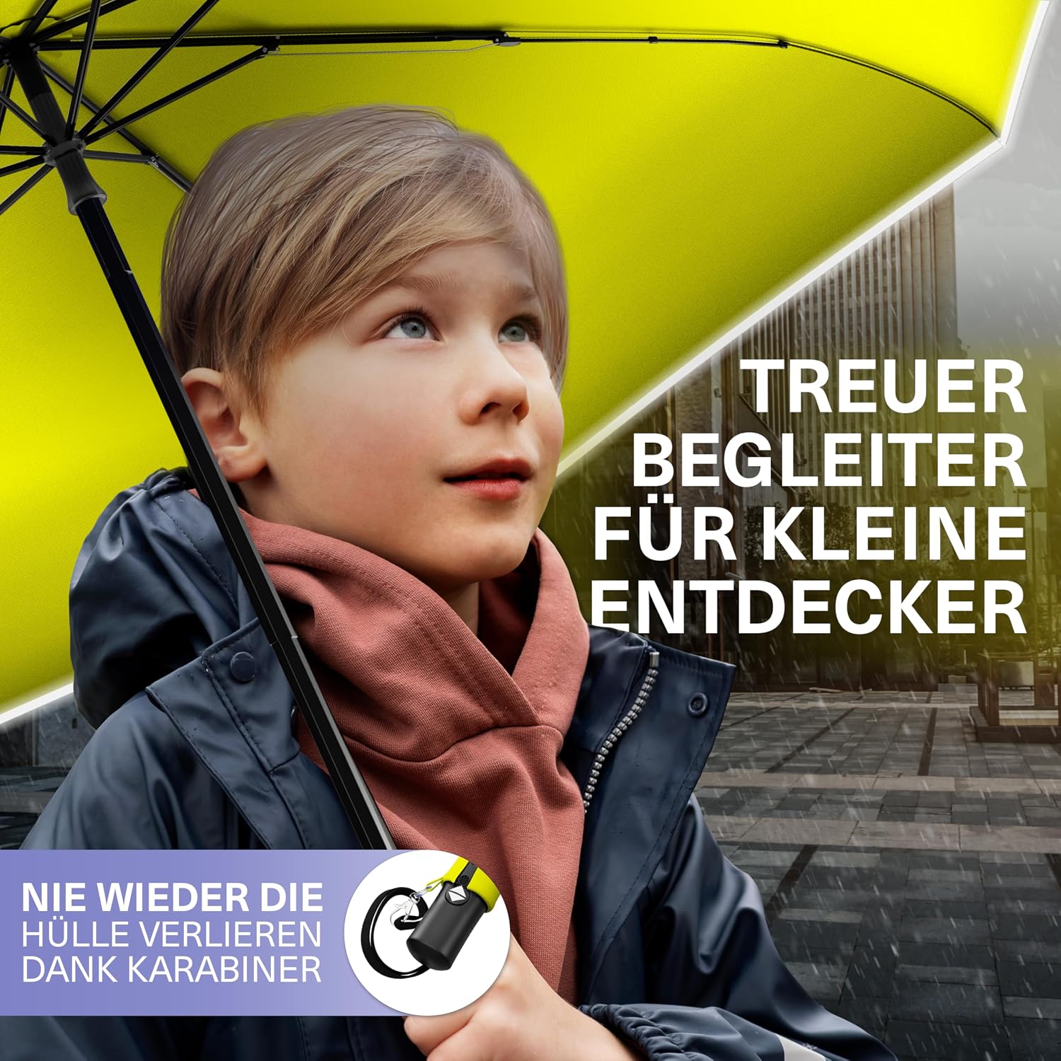 Detalle de STYNGARD Regenschirm automatik Kinder Schulranzenmodell ☂
