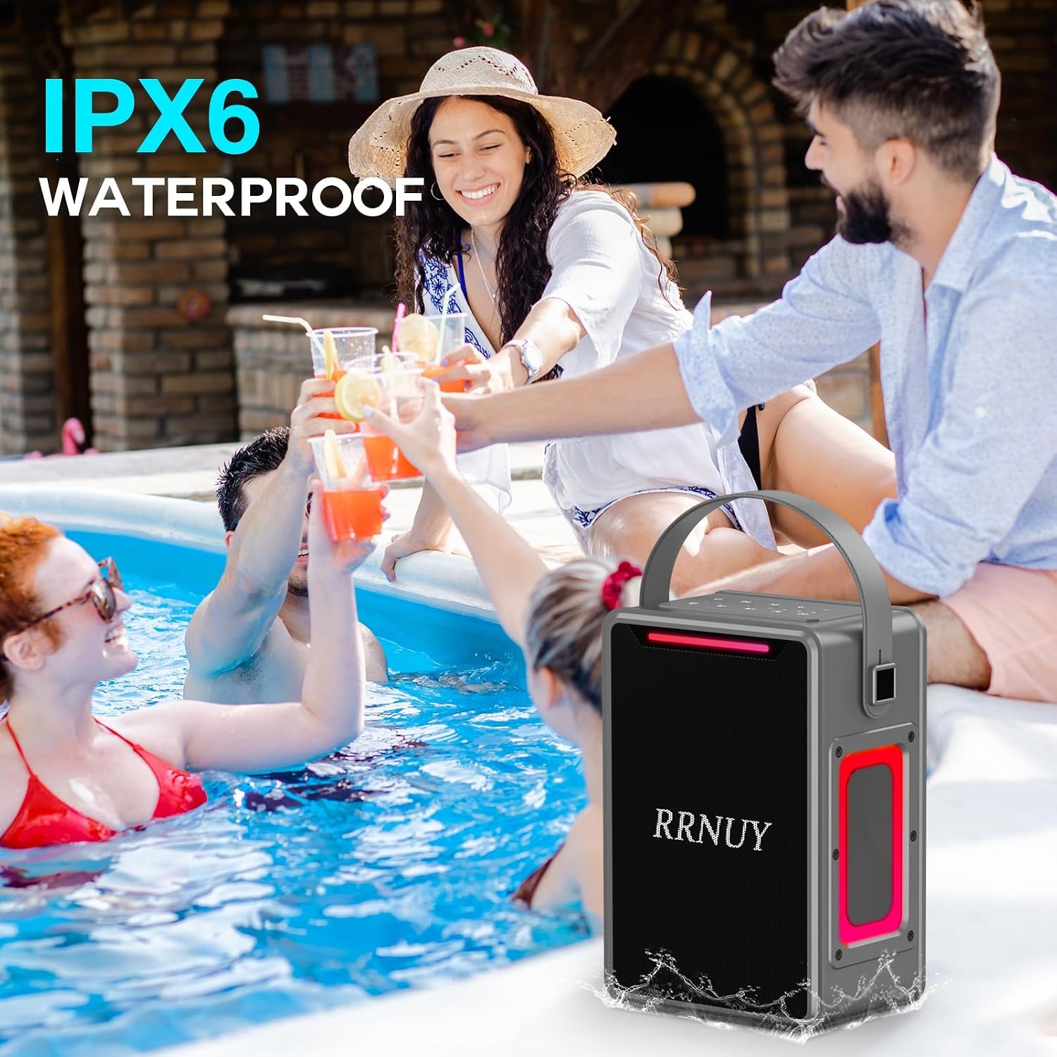 Detalle 2 de RRNUY 60W portable Bluetooth speaker with deep bass