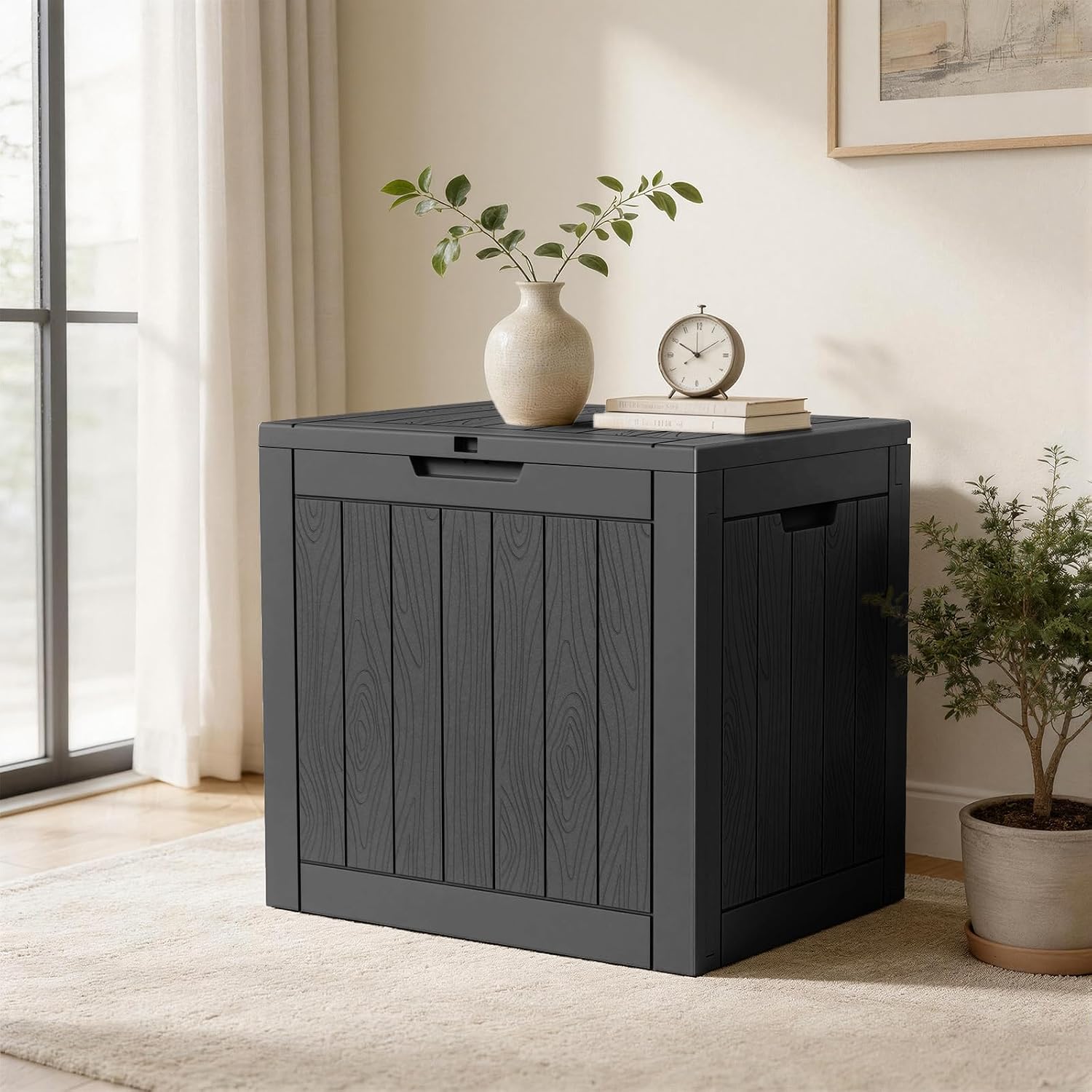 Thumbnail 6 de EasyUp 35 Gallon Deck Box, Black Waterproof Outdoor Storage with UV Resistance