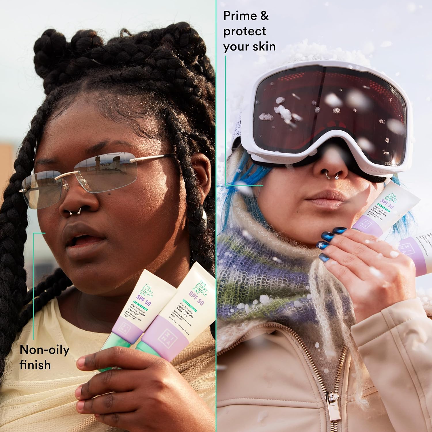 Thumbnail 2 de 3INA Makeup The Every Single Day SPF50 – Crema solare viso leggera SPF 50 con acido ialuronico