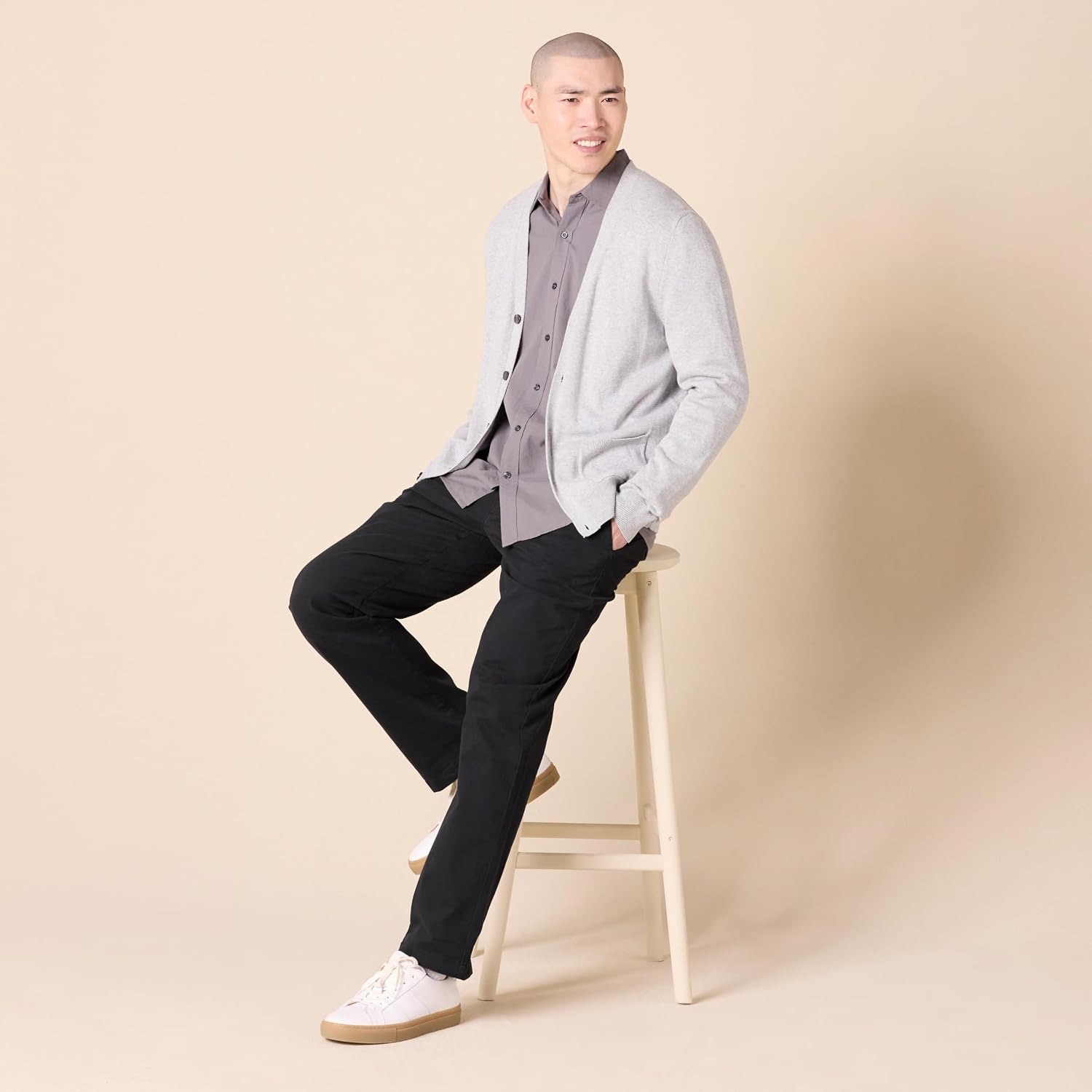 Detalle 1 de Chemise popeline manches longues homme