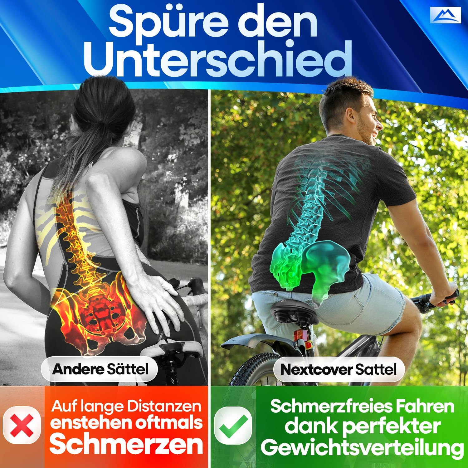 Detalle 1 de NEXTCOVER Fahrradsattel Memory-Foam 3.0