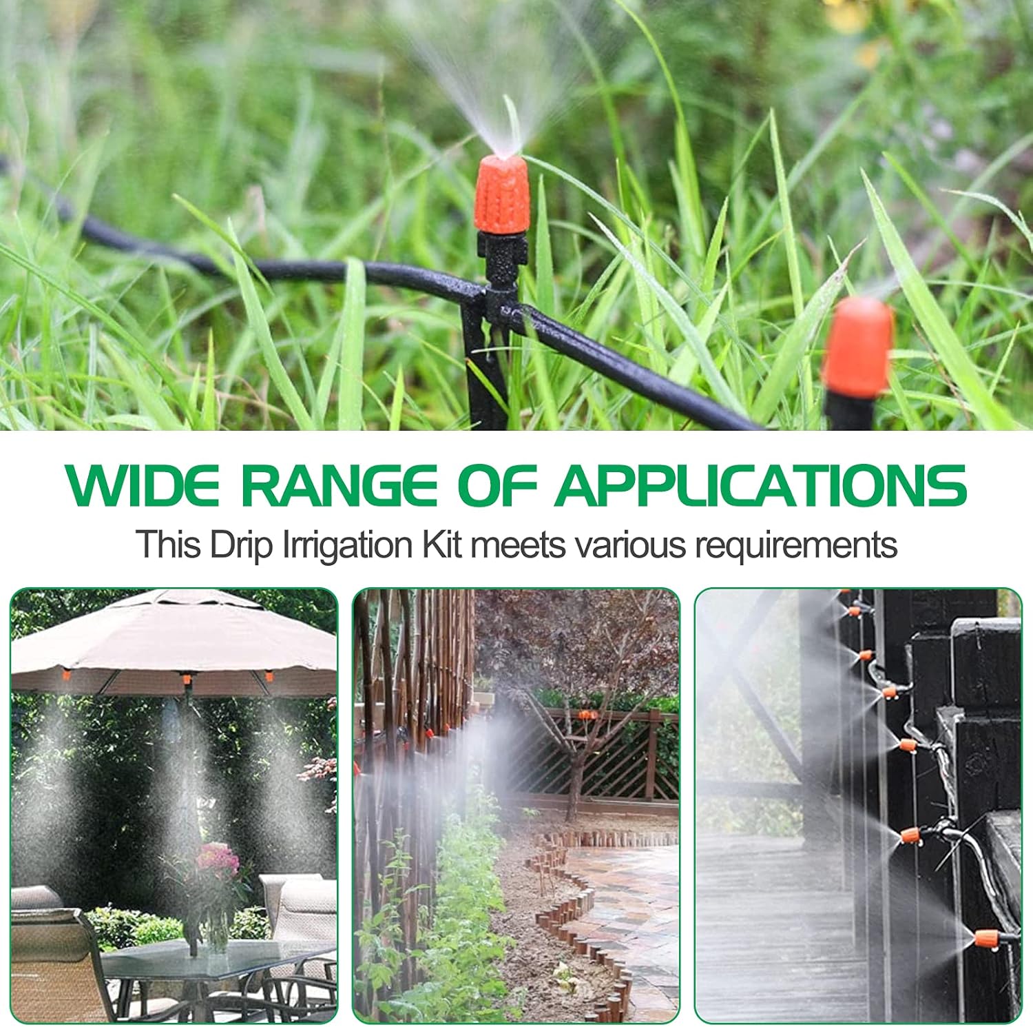 Thumbnail 5 de MIXC 15M Drip Irrigation System Kit — Easy Setup, Water-Saving Auto-Option with Adjustable Sprinklers
