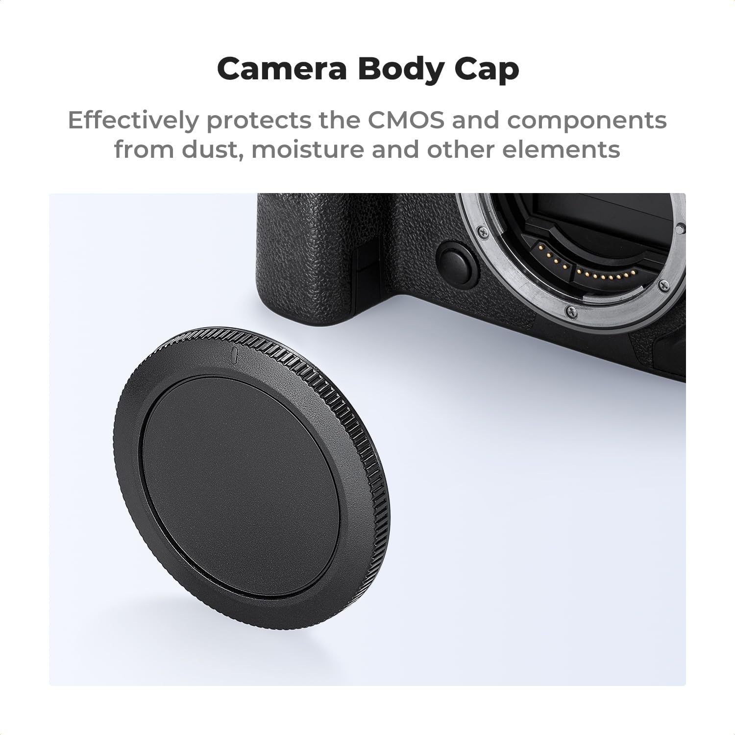 Detalle de K&F Concept Body Cap + Rear Lens Cap for Canon RF Mount Cameras