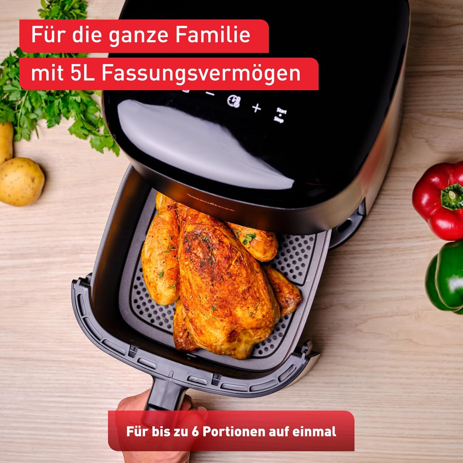 Thumbnail 2 de Tefal Easy Fry Max Heißluftfritteuse EY2458 (5-L-Airfryer) – kompakt für knusprige Pommes & saftiges Fleisch mit wenig Öl