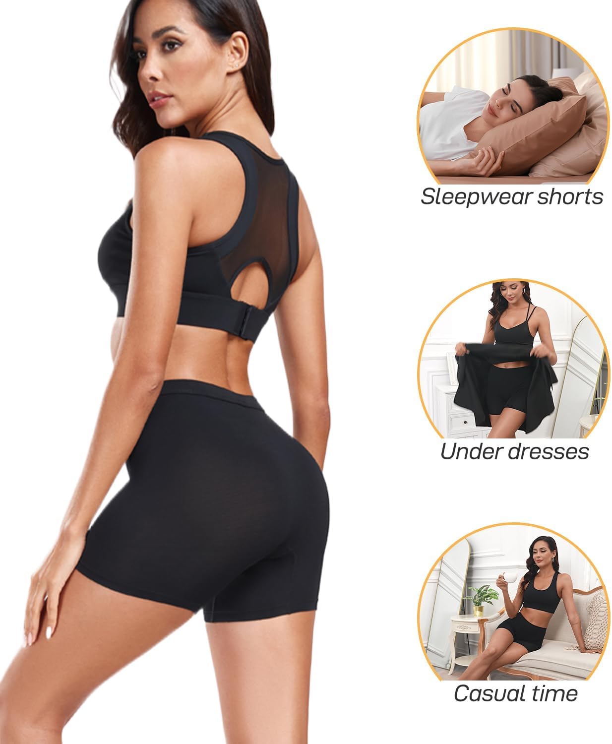Detalle de wirarpa Women's Modal Boxer Briefs: Ultra-Soft Boyshort Panties (Multipack)