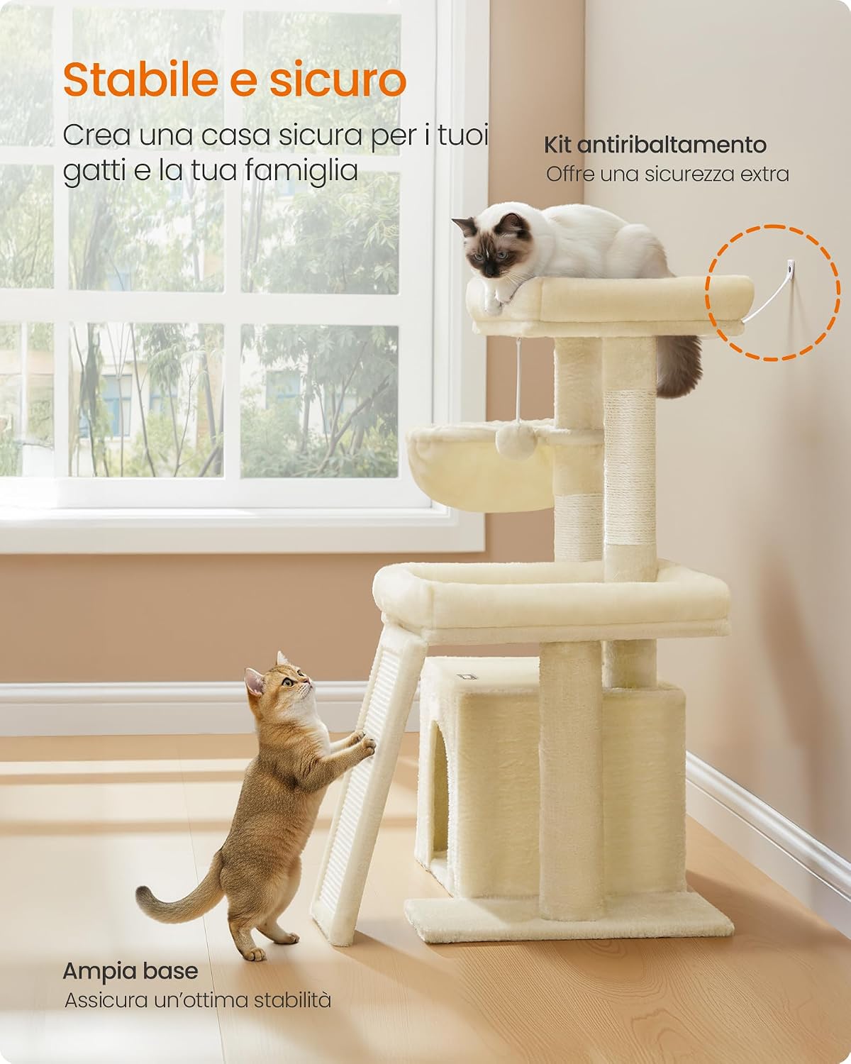 Thumbnail 6 de Feandrea PCT013LF01 Albero per Gatti 85,8 cm
