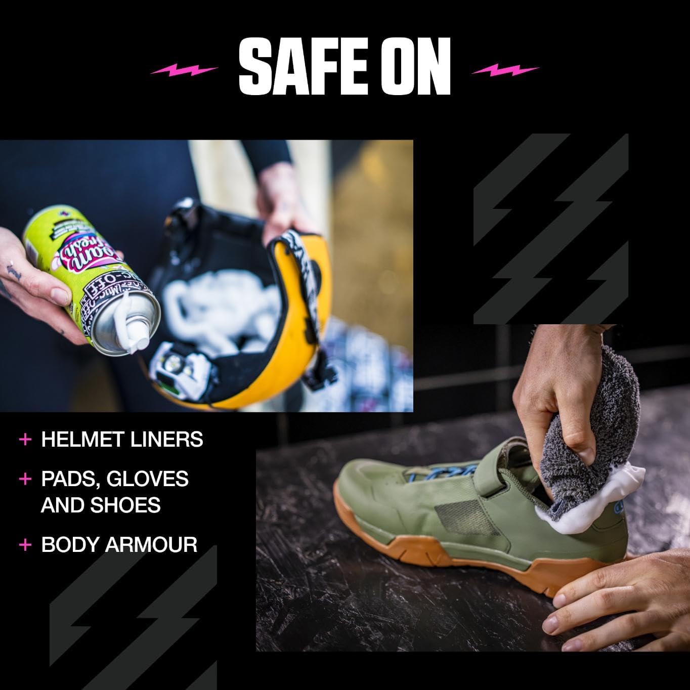 Thumbnail 3 de Muc-Off Foam Fresh-Schaum (400 ml) – schäumendes Sofort-Reinigungsmittel mit Zitrusduft für Helmfutter, Handschuhe und Stiefel