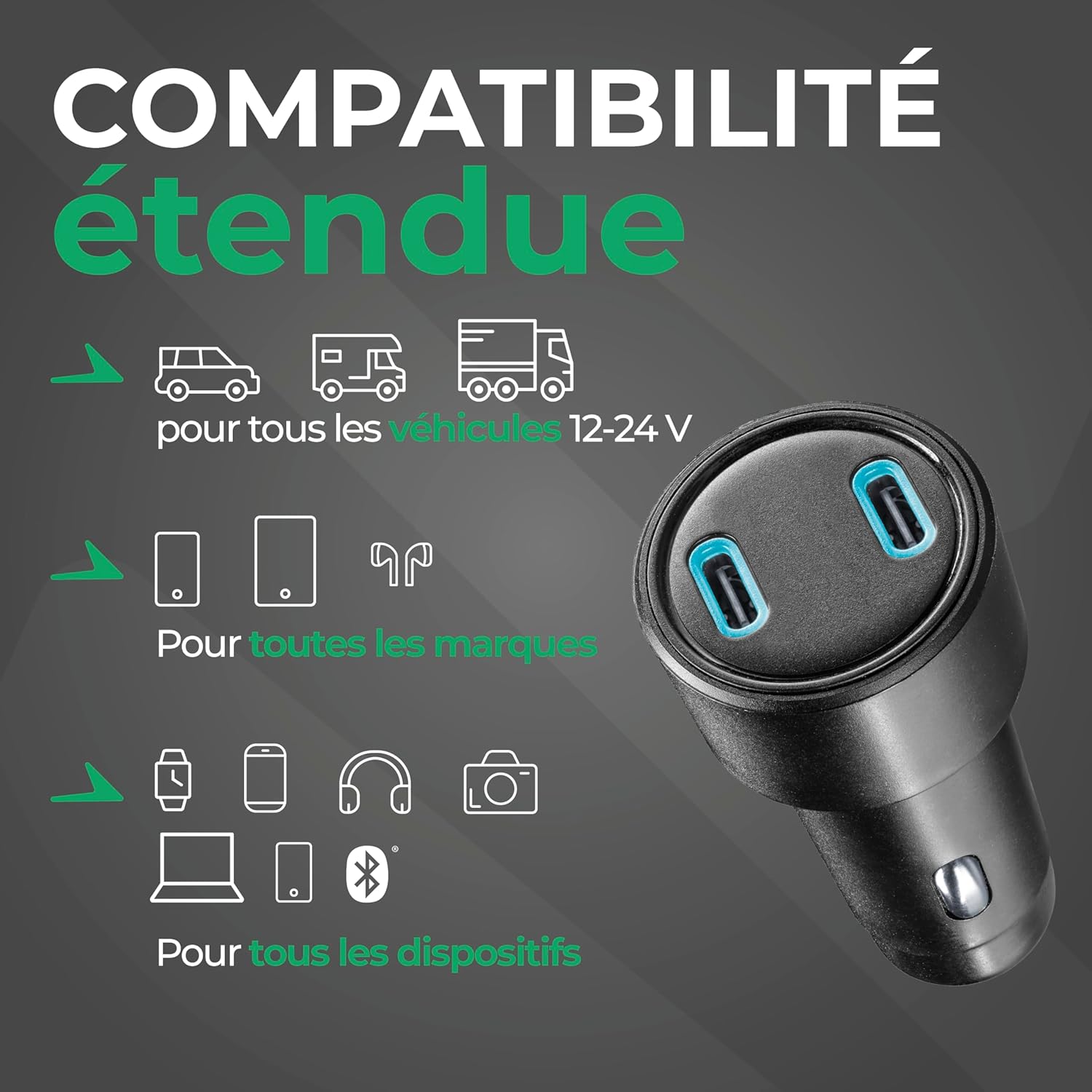 Thumbnail 6 de Teknoll Chargeur Rapide 65 W voiture