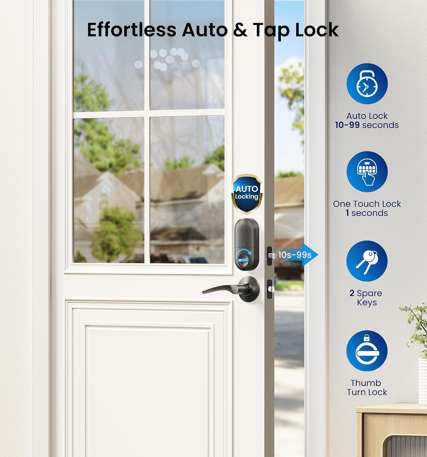 Thumbnail 2 de Veise Keyless Entry Door Lock with Zinc Alloy Handle