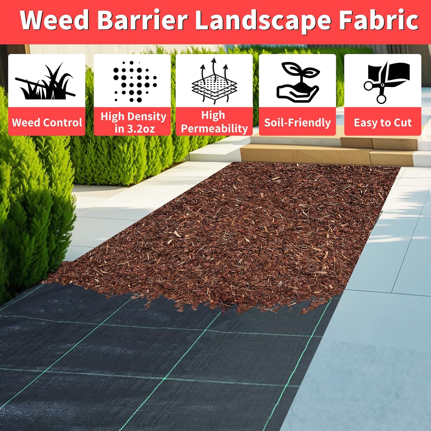 Thumbnail 6 de Vanver Landscape Fabric with Planting Grid (3 ft x 300 ft)