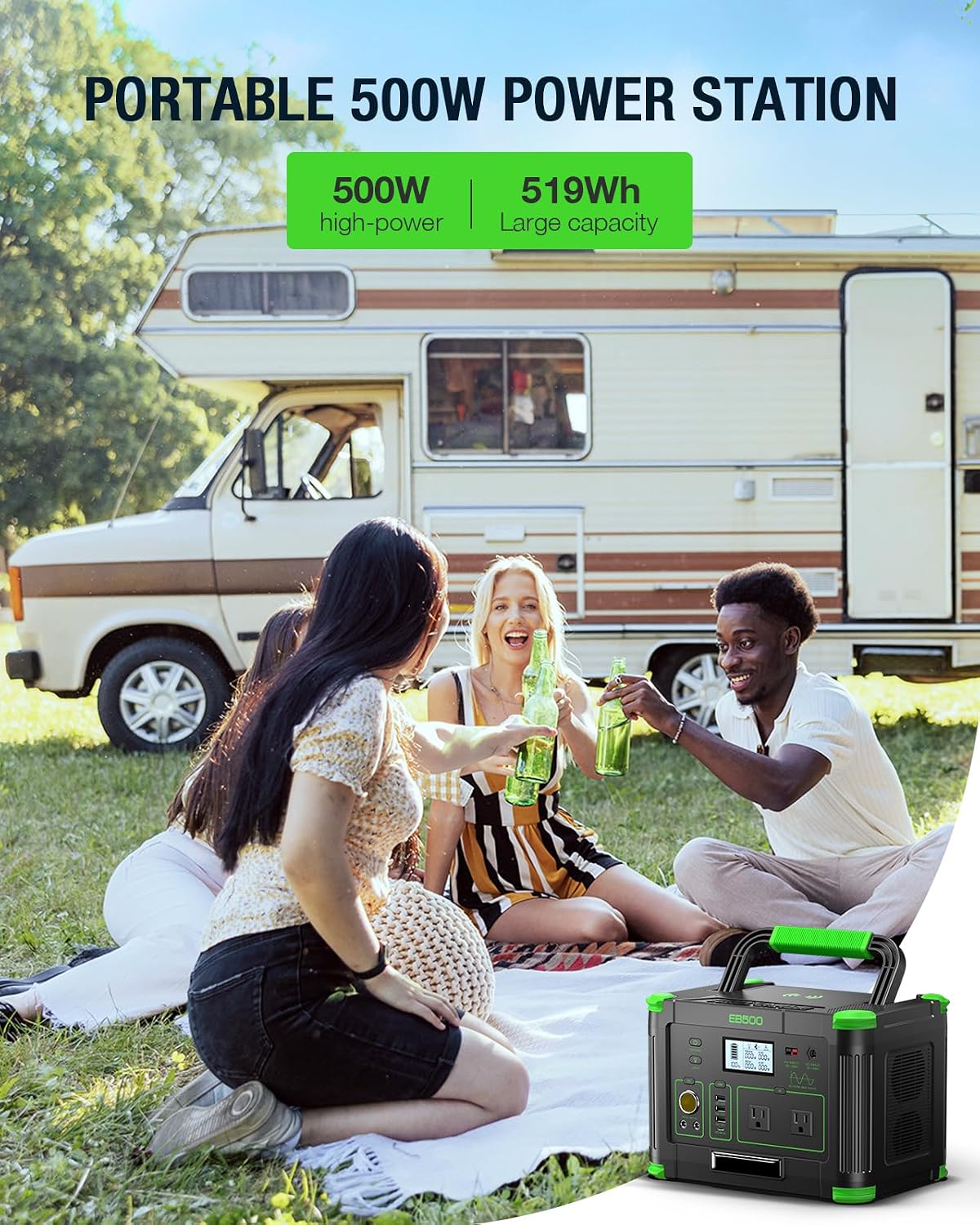 Detalle 2 de Portable power station 519.48Wh