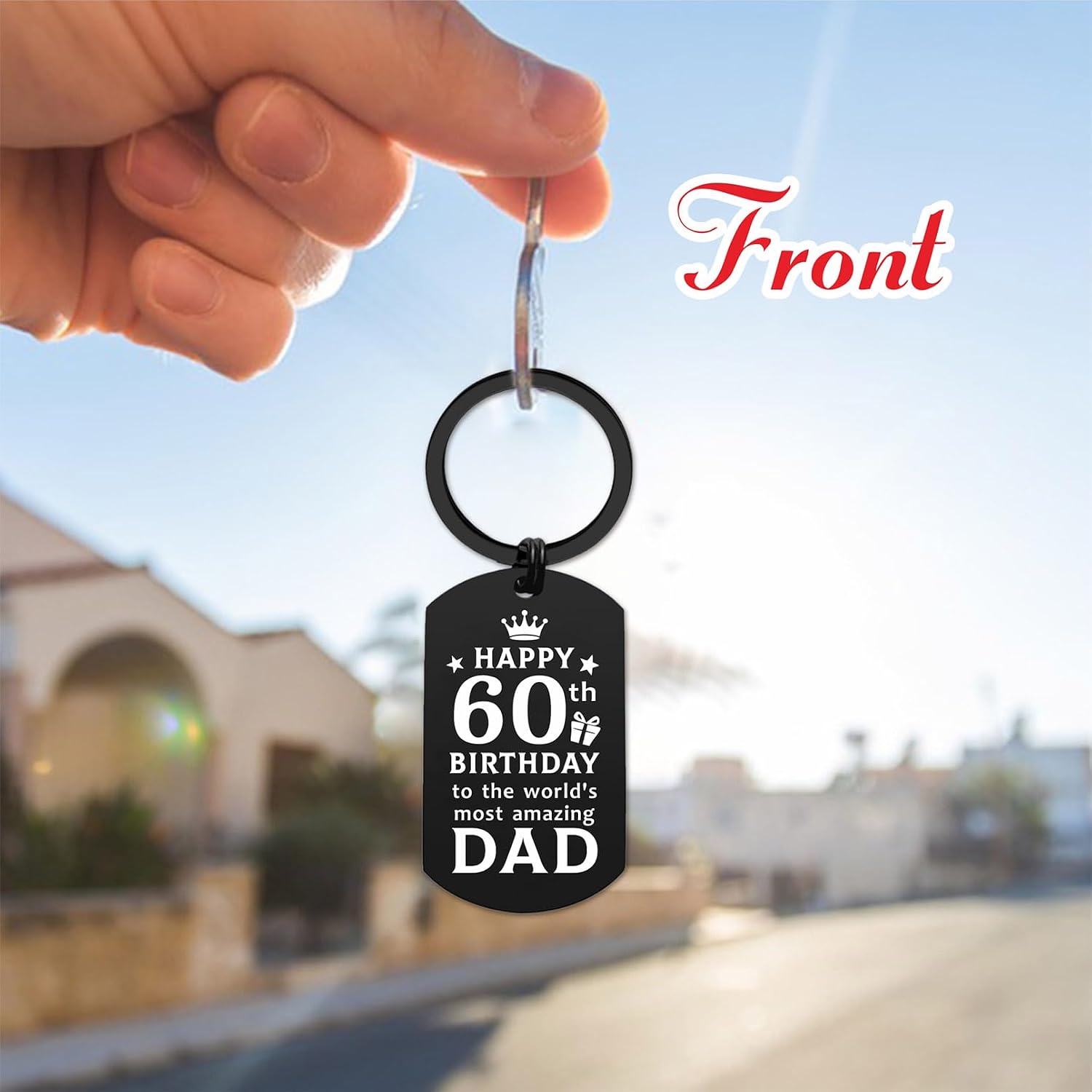 Thumbnail 2 de ENGZHI Dad 60th Birthday Keychain