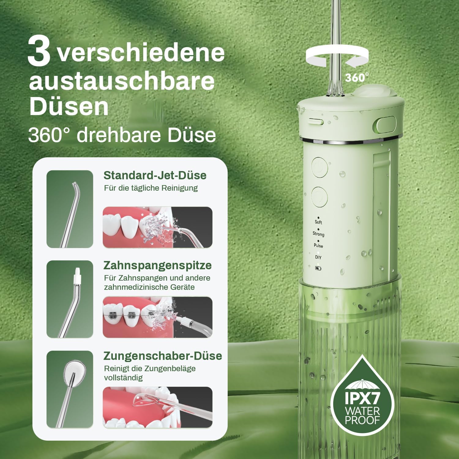Detalle de JTF Irrigador Bucal Mini portátil 230 ML