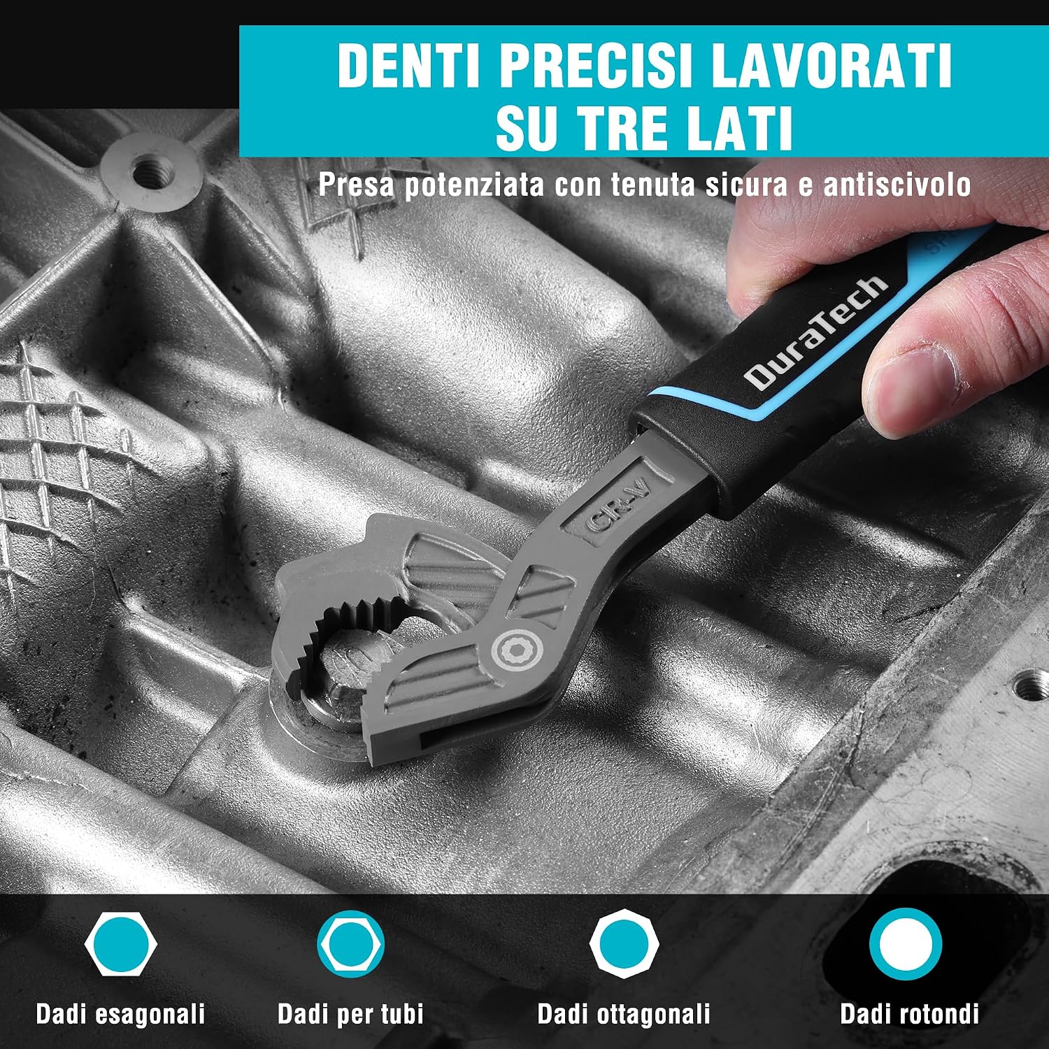 Thumbnail 3 de DURATECH Chiave Multifunzione Regolabile – Set da 2 chiavi auto-regolanti (9-25 mm e 19-41 mm) in acciaio CR-V