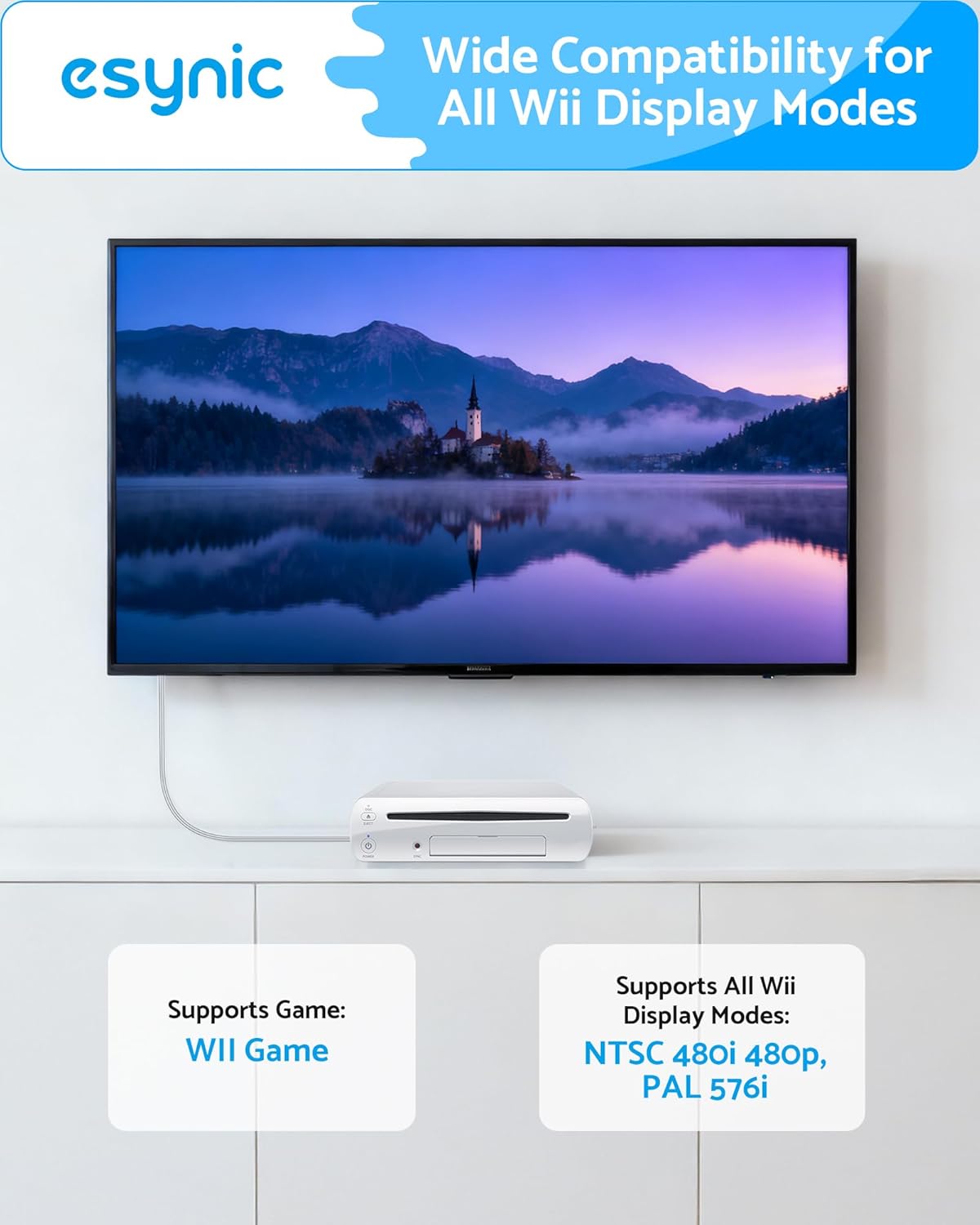 Thumbnail 3 de eSynic Wii to HDMI Converter Cable (1080P/720P) for Nintendo Wii & Wii U to HDTV